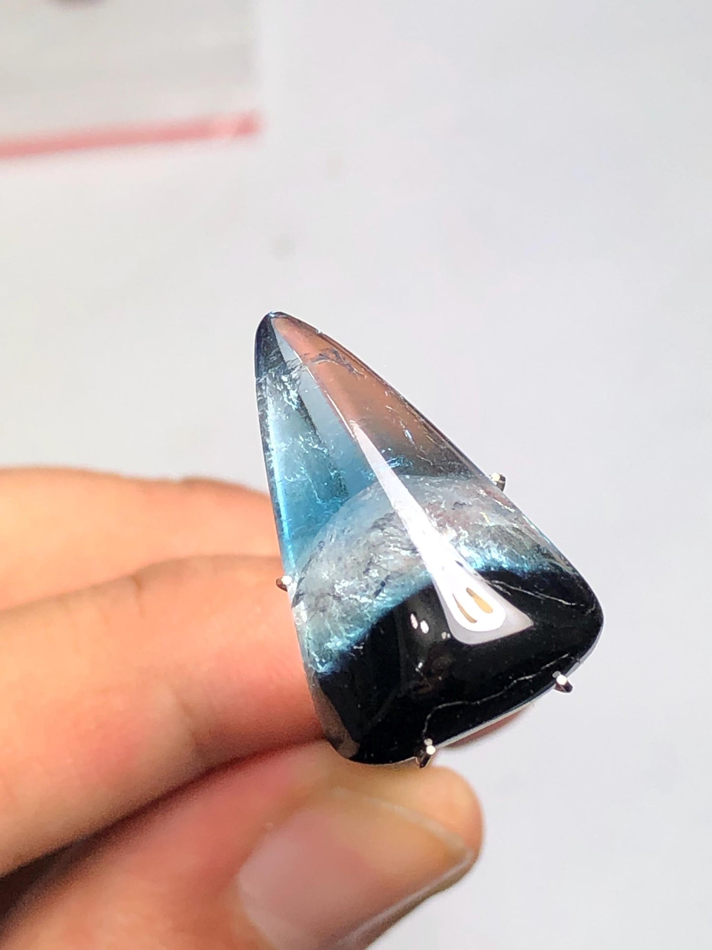 16.80 ct tri colour tourmaline cabochon