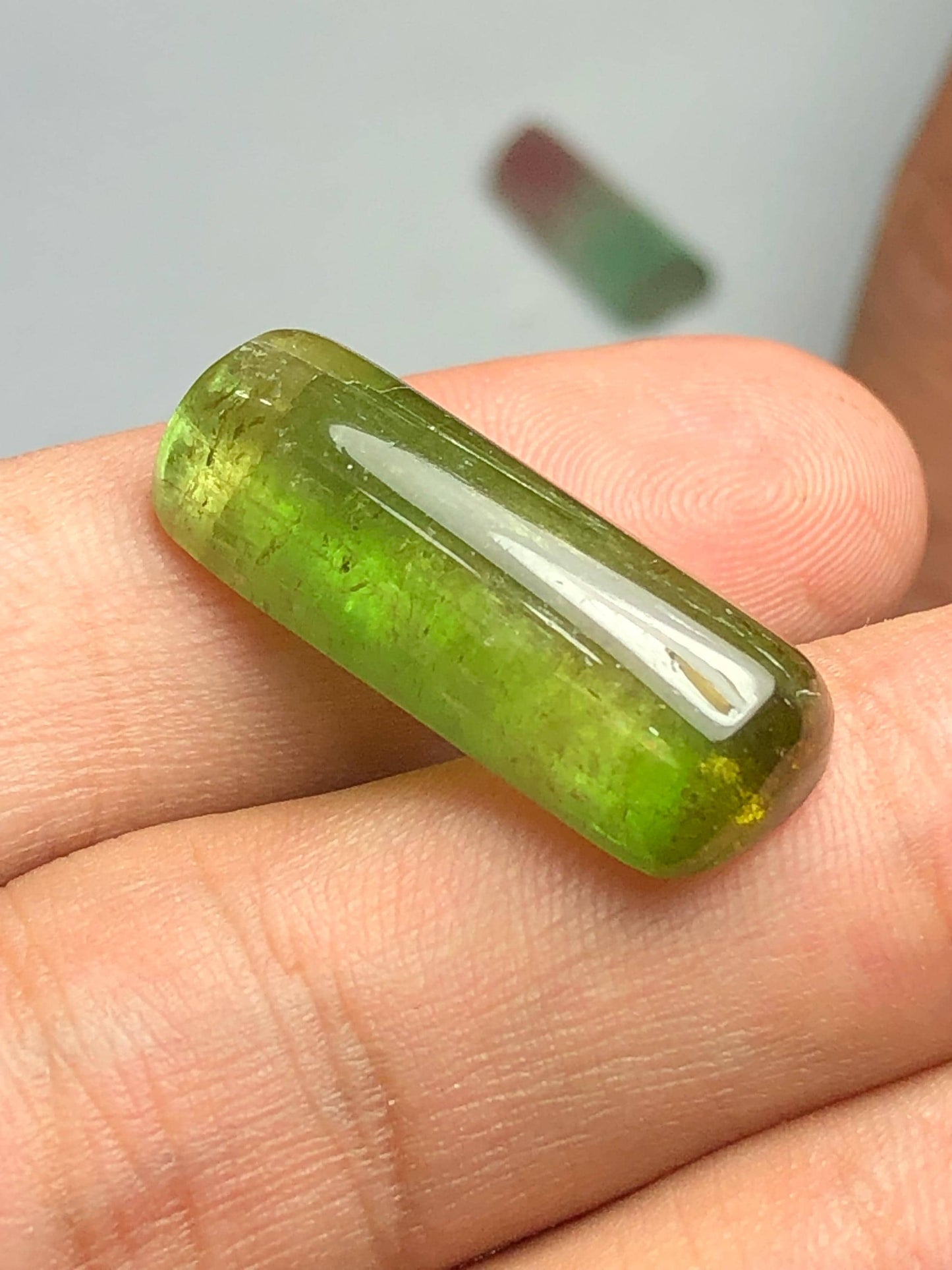 22 ct green tourmaline cabochon