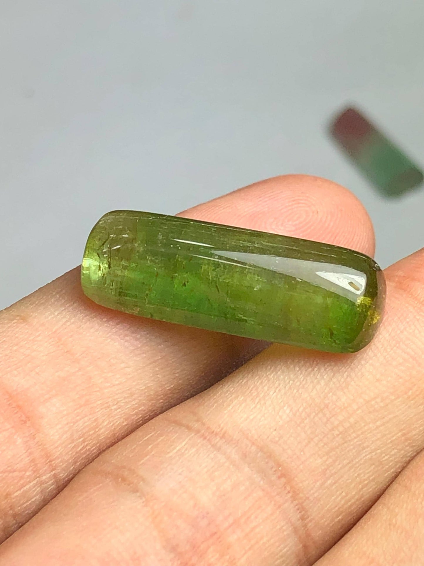 22 ct green tourmaline cabochon