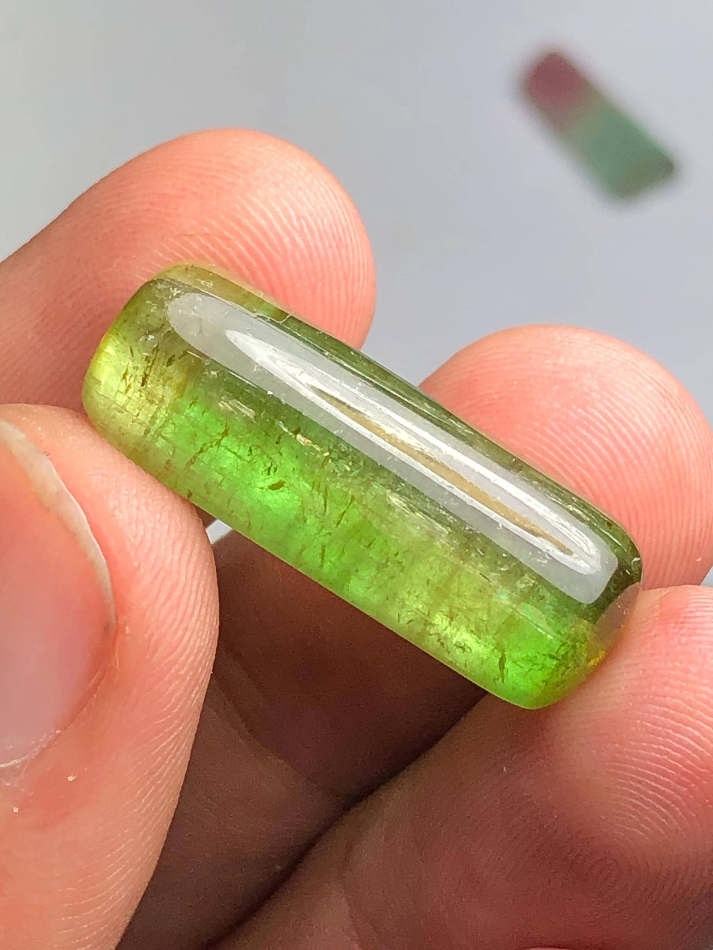 22 ct green tourmaline cabochon