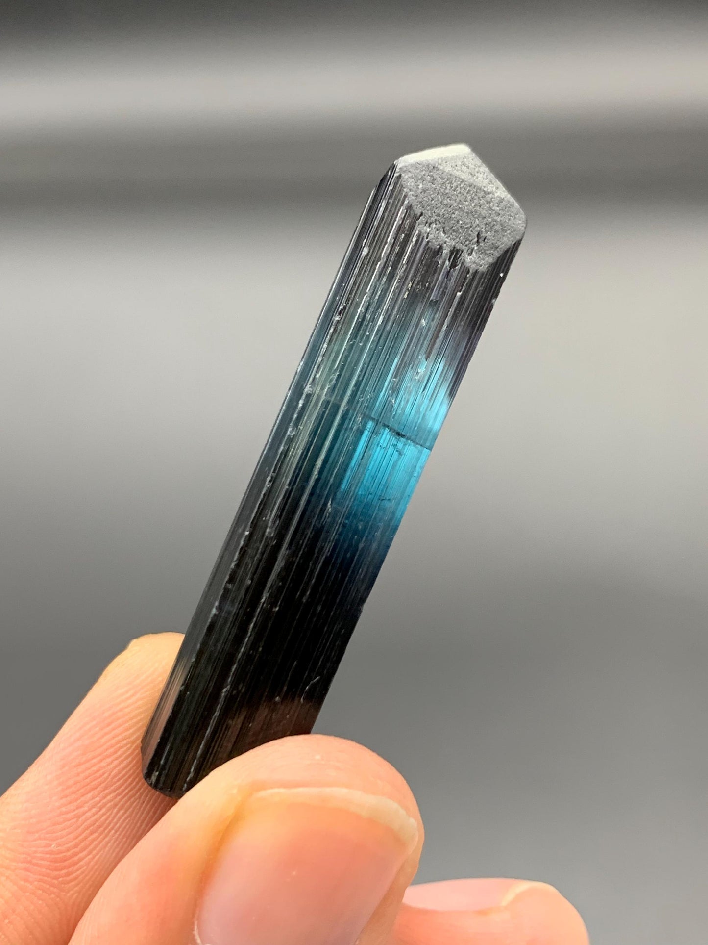 11.45 gram tourmaline crystal natural terminated