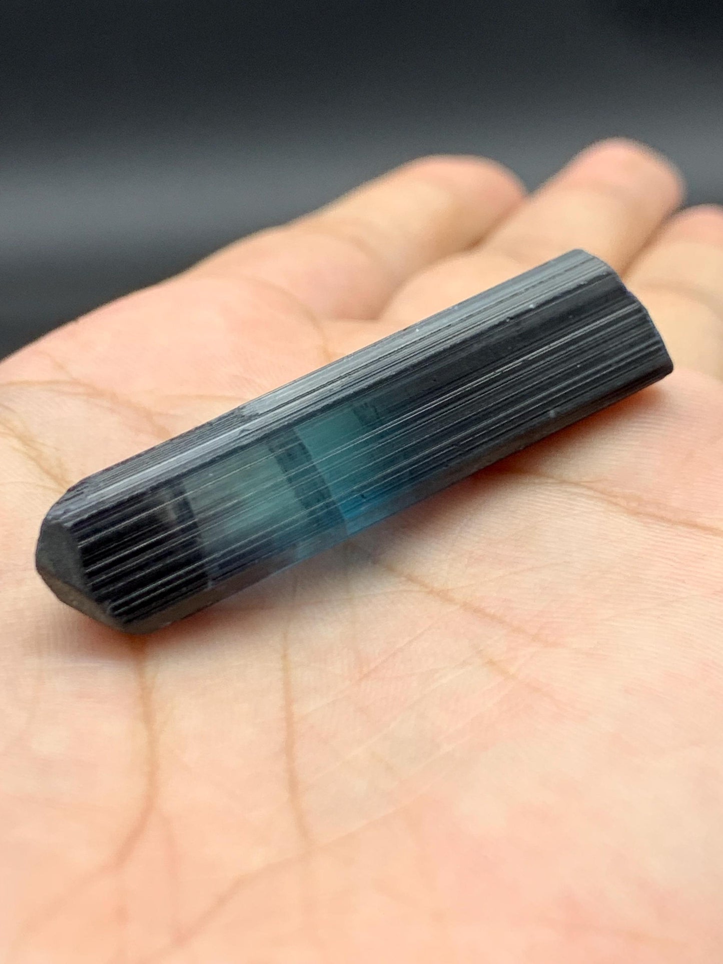 11.45 gram tourmaline crystal natural terminated