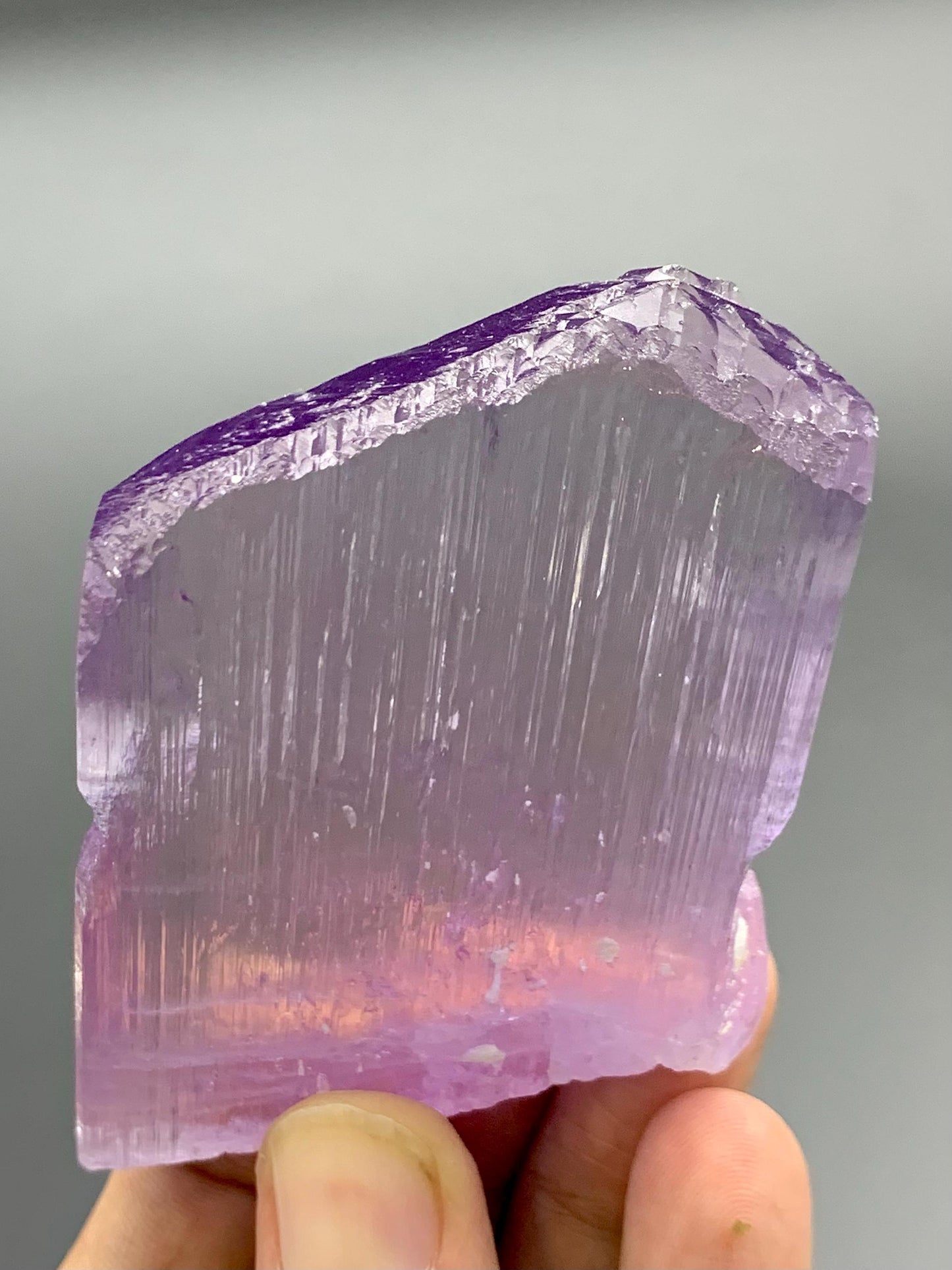 128 grams purple kunzite crystal from Afghanistan