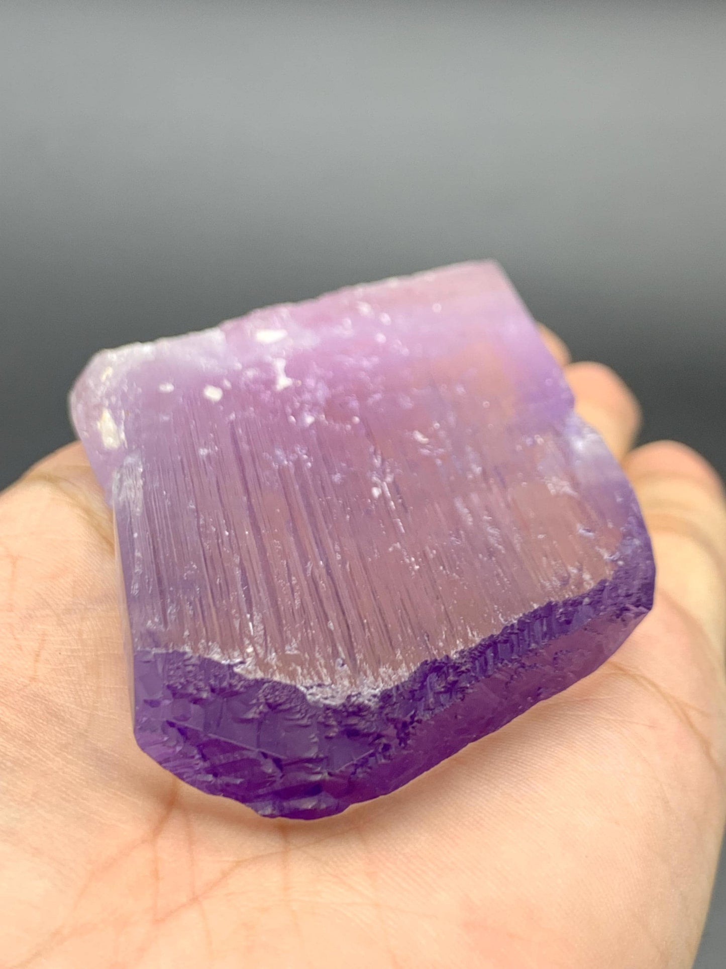 128 grams purple kunzite crystal from Afghanistan