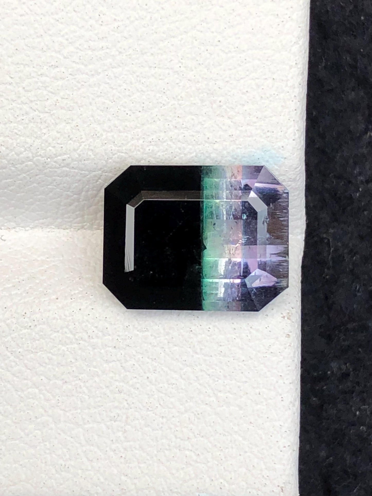 4.75 CTs unique tri colour tourmaline faceted natural