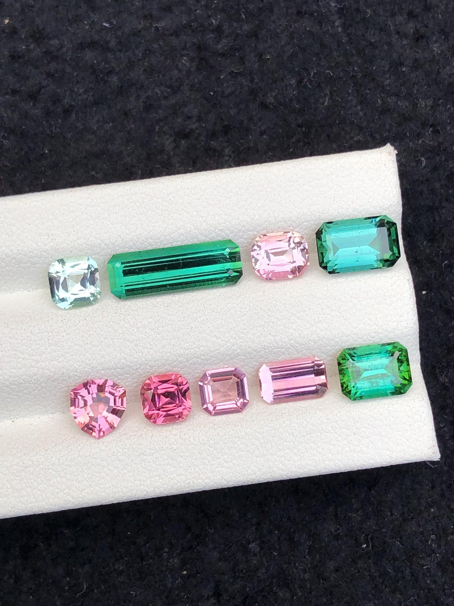 10 CTs multi colours tourmaline lot natural