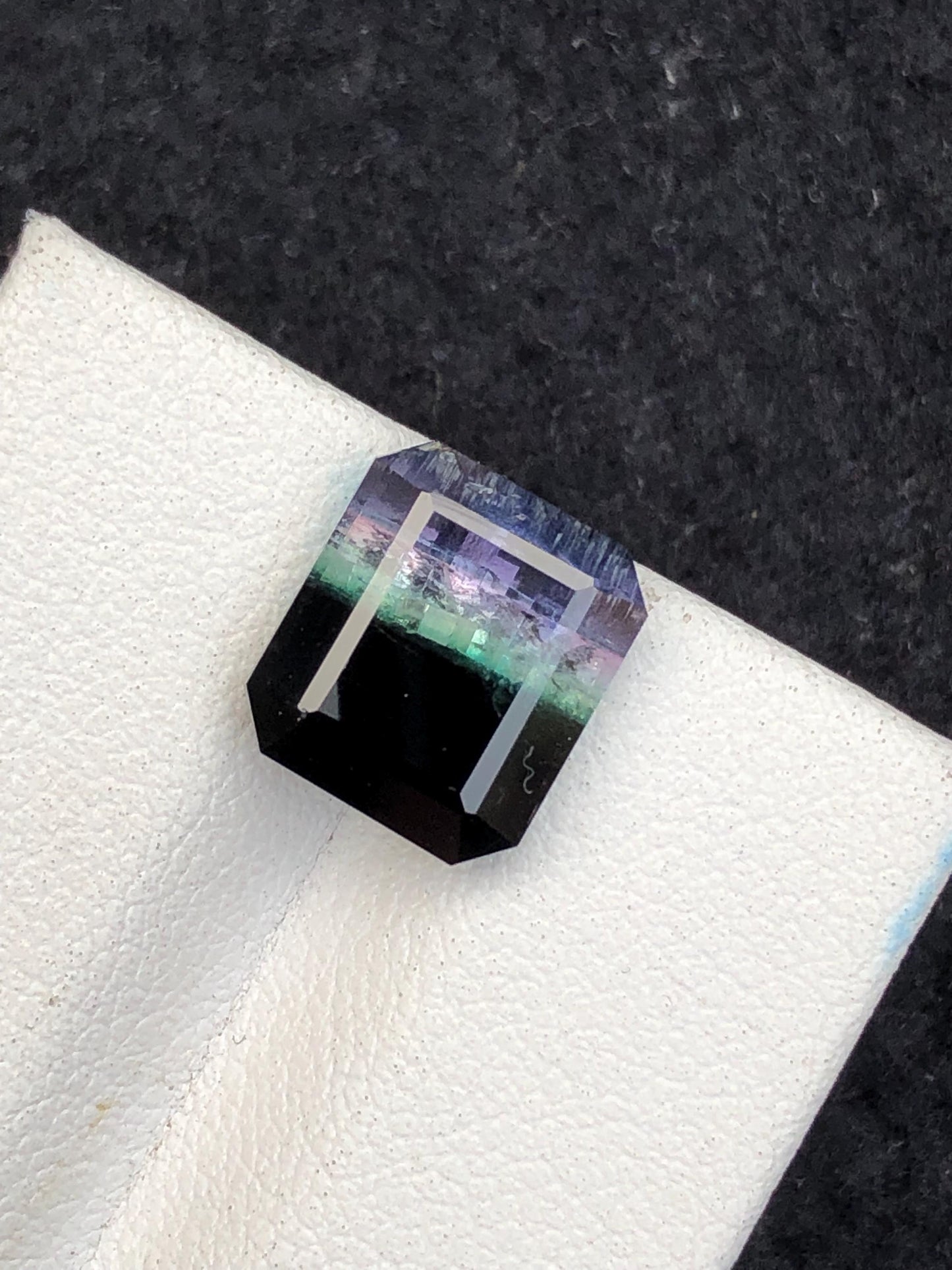 6.10 CTs unique tri colour tourmaline faceted natural