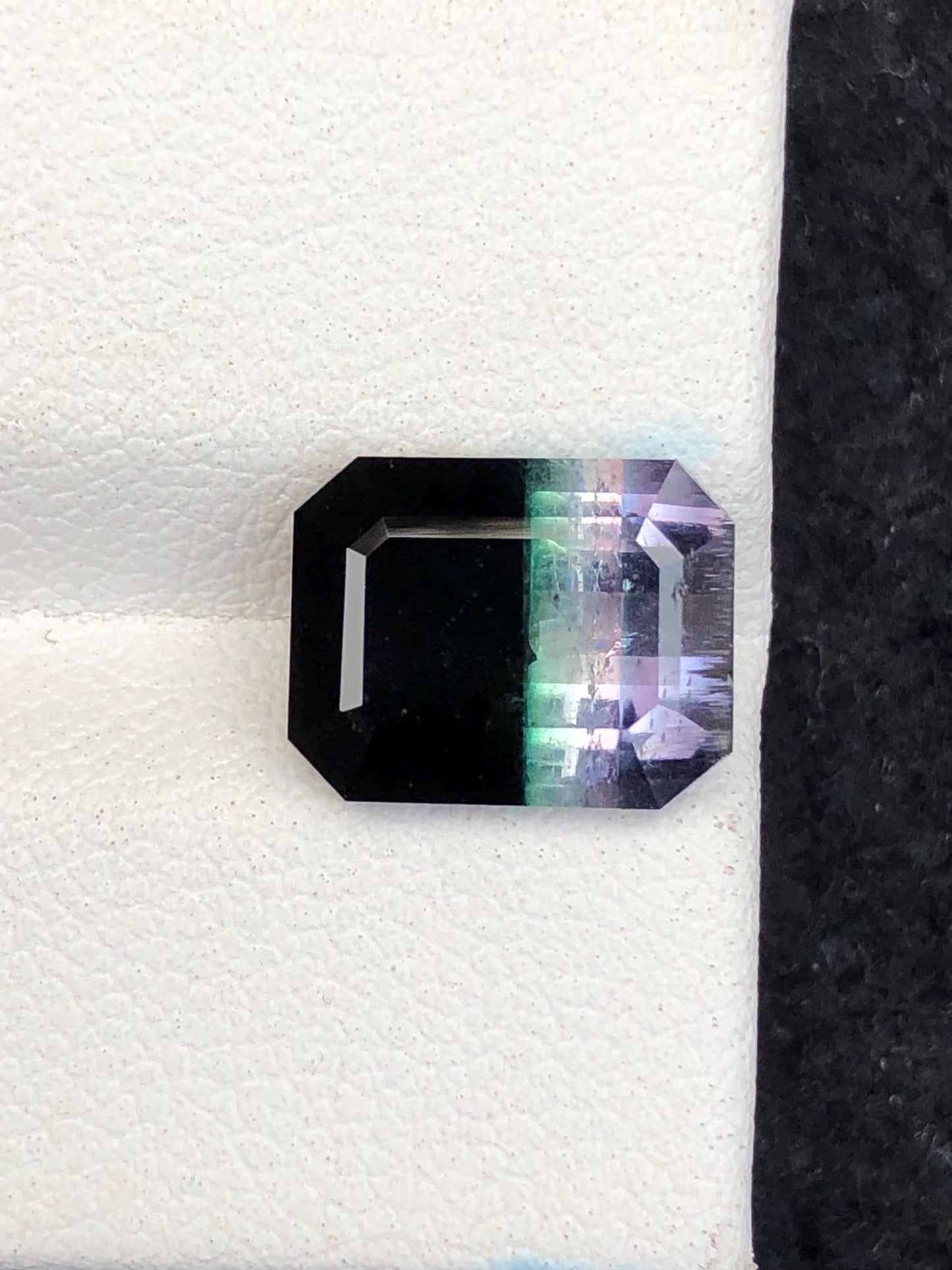 4.75 CTs unique tri colour tourmaline faceted natural