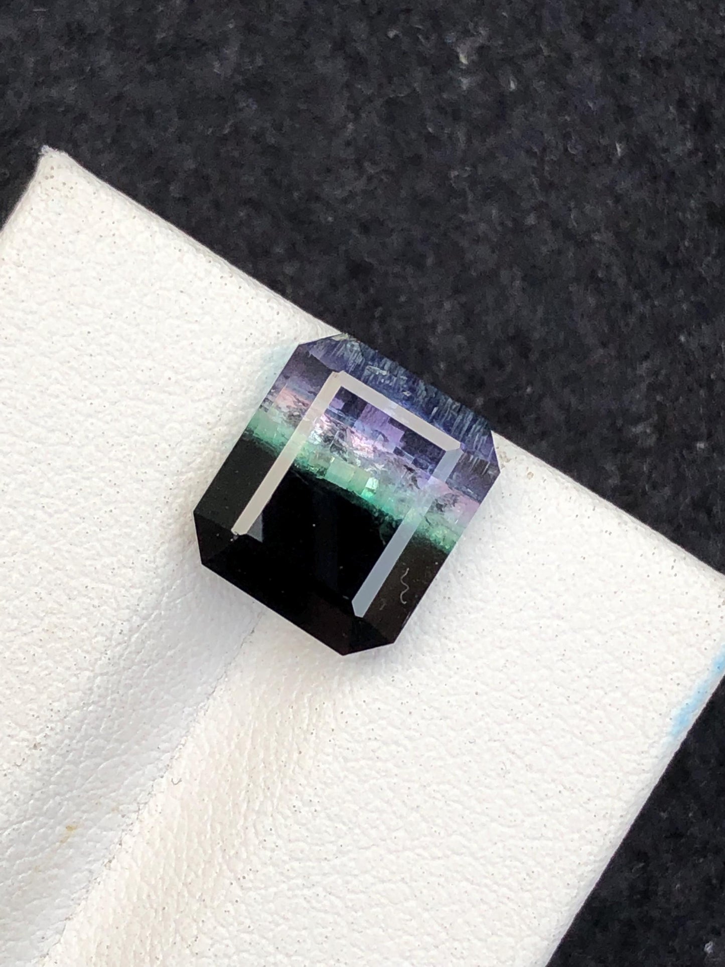 6.10 CTs unique tri colour tourmaline faceted natural