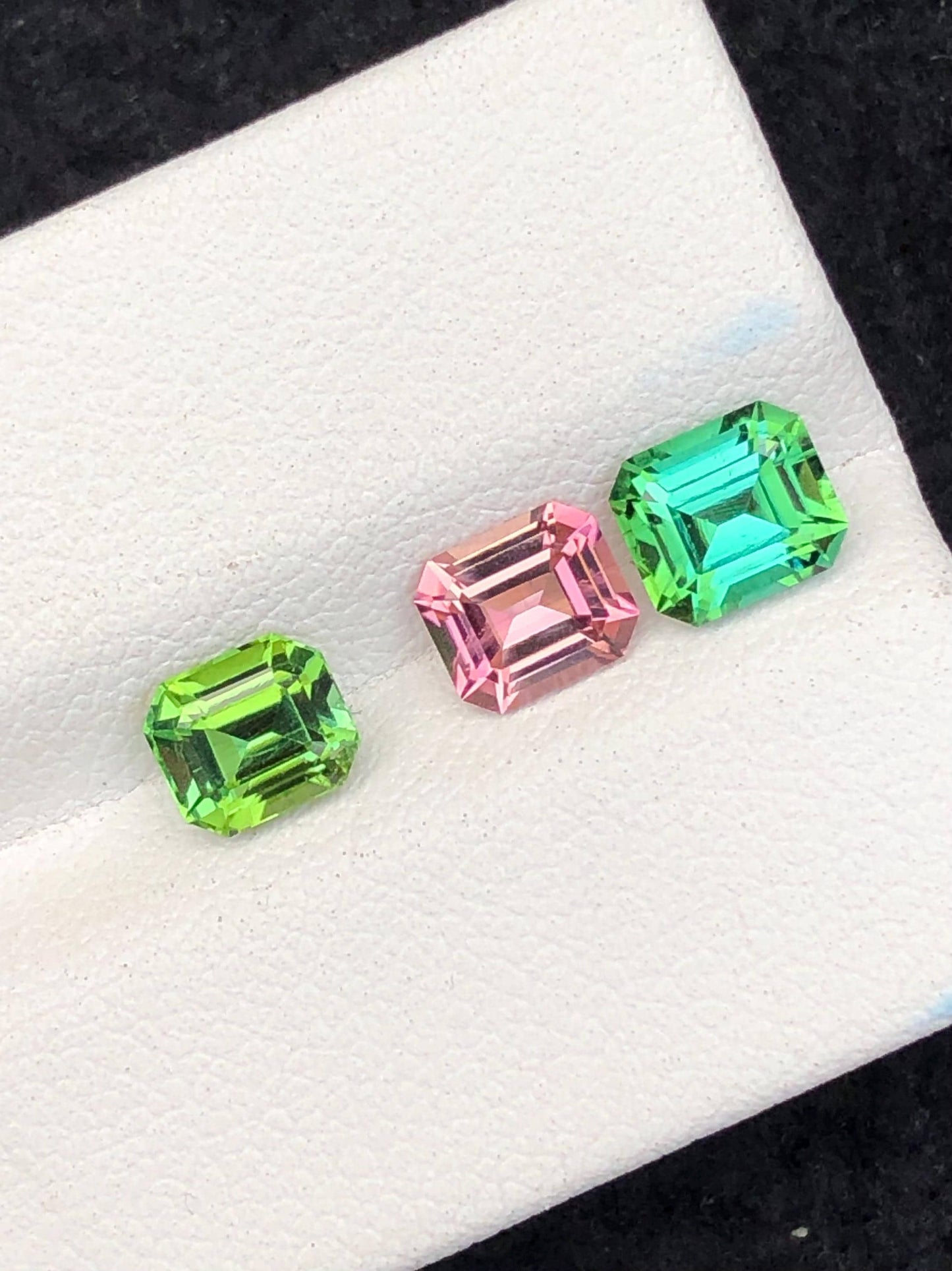 2.70 cts bright pink & green tourmaline natural faceted