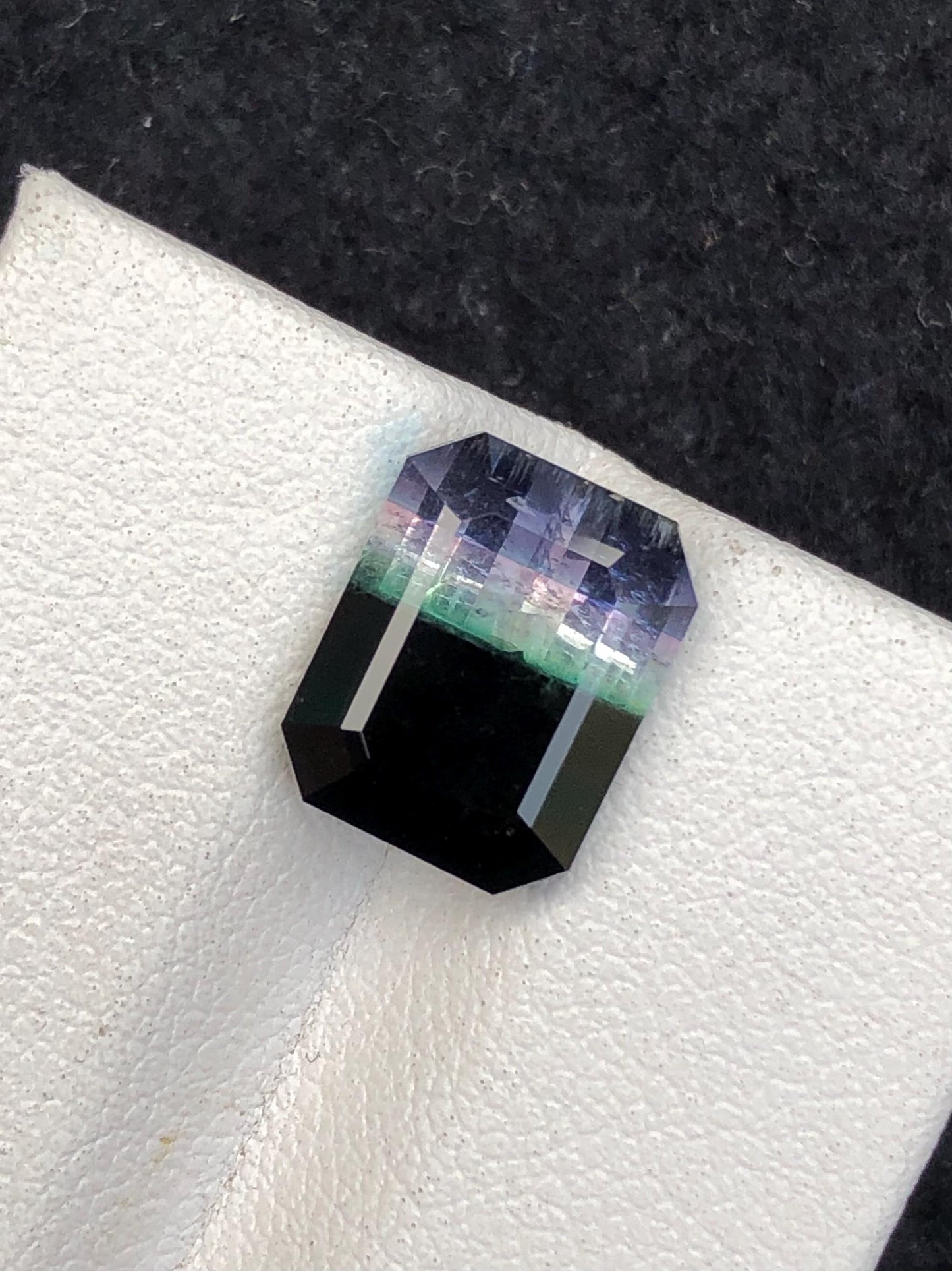 4.75 CTs unique tri colour tourmaline faceted natural