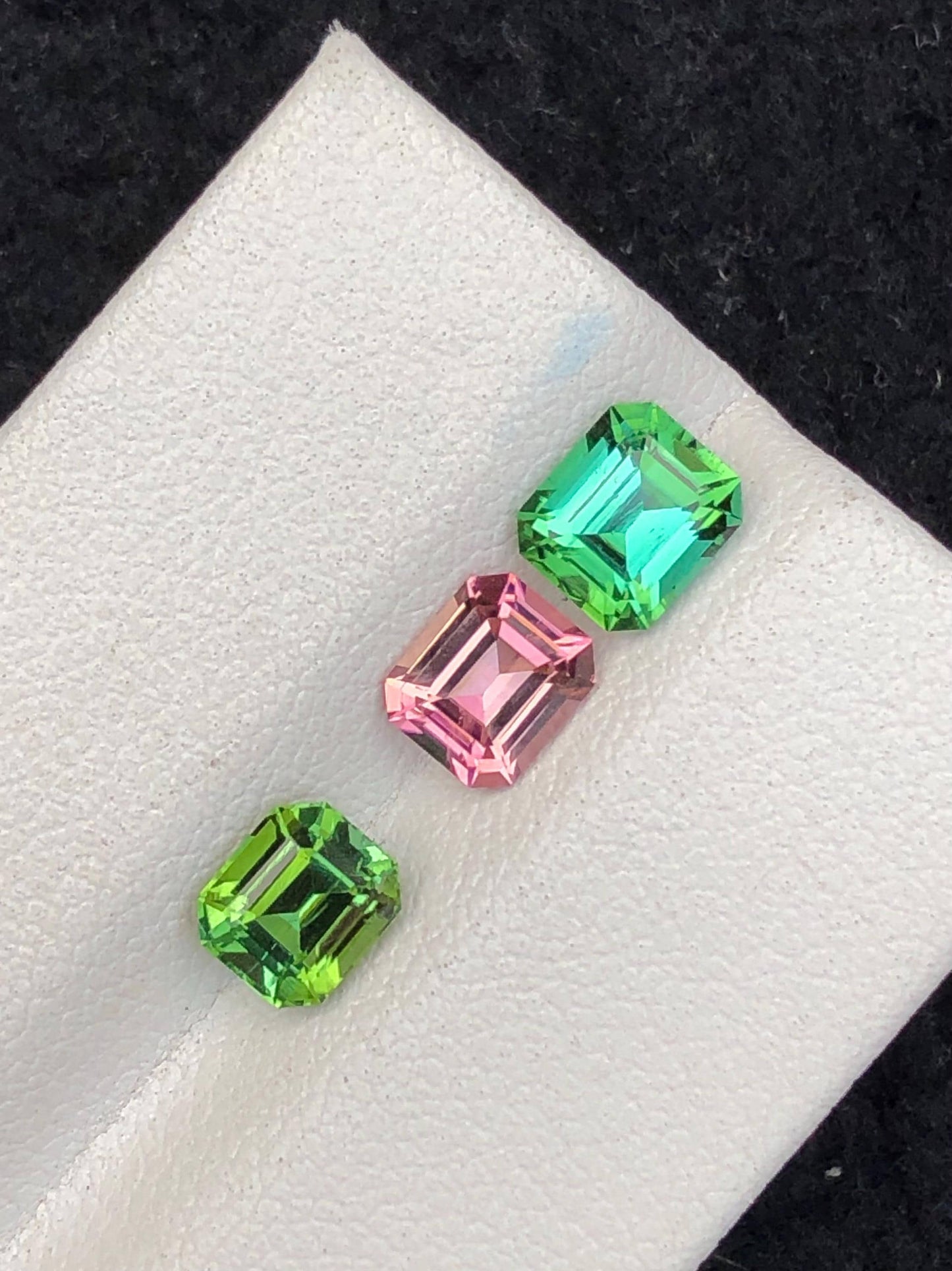 2.70 cts bright pink & green tourmaline natural faceted