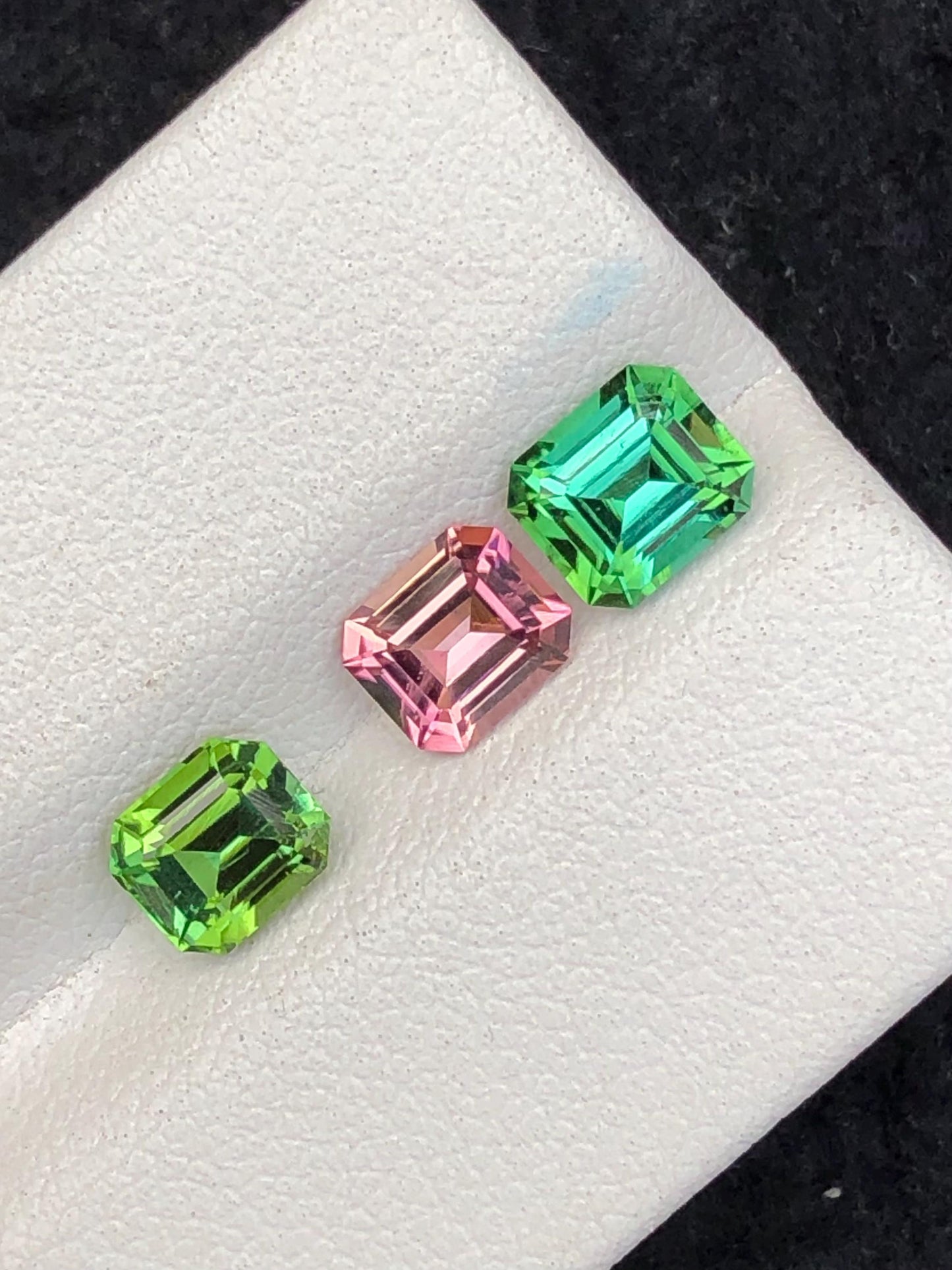 2.70 cts bright pink & green tourmaline natural faceted