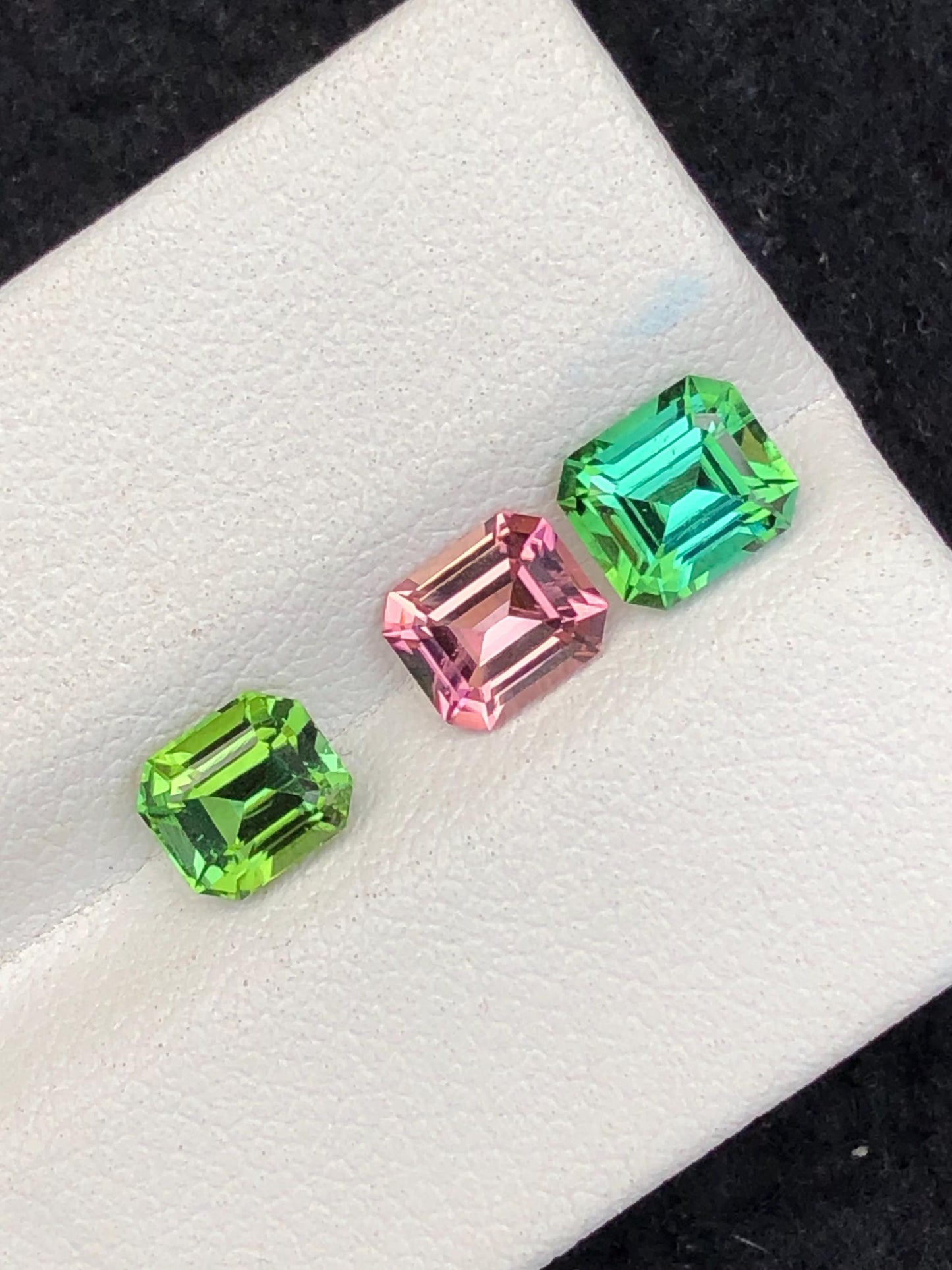 2.70 cts bright pink & green tourmaline natural faceted