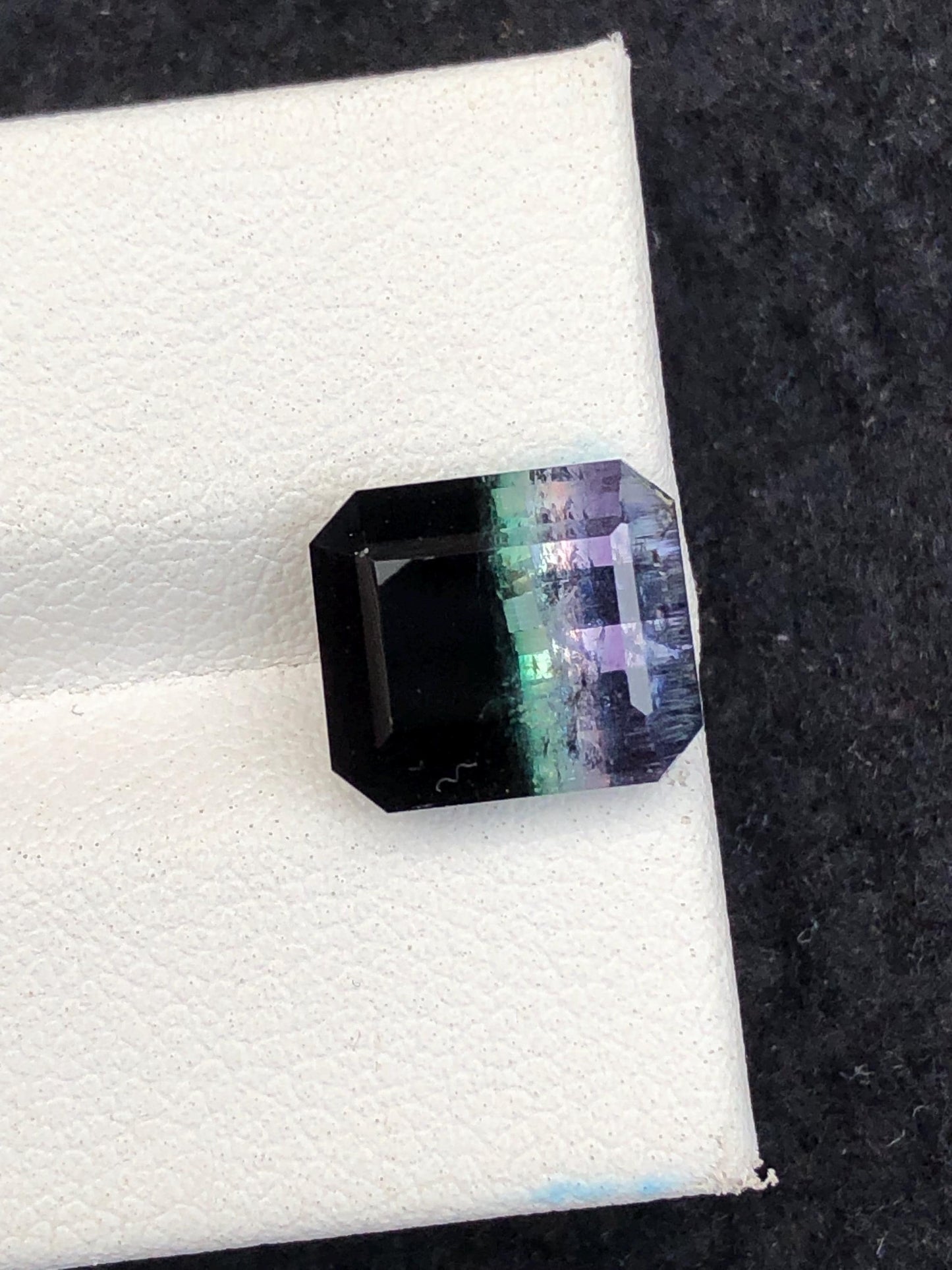 6.10 CTs unique tri colour tourmaline faceted natural