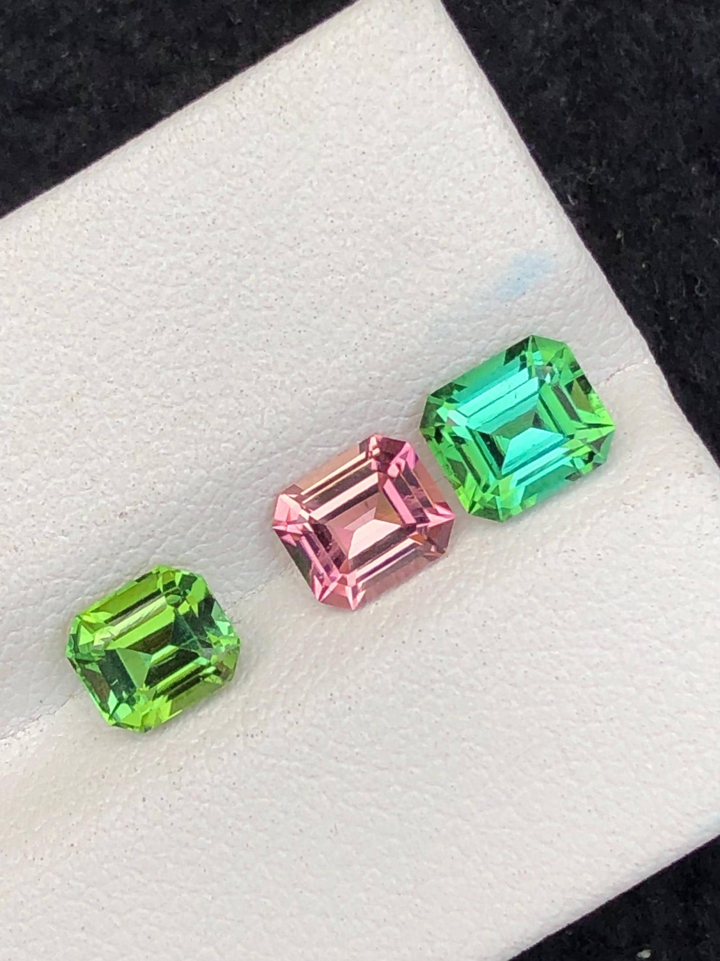 2.70 cts bright pink & green tourmaline natural faceted