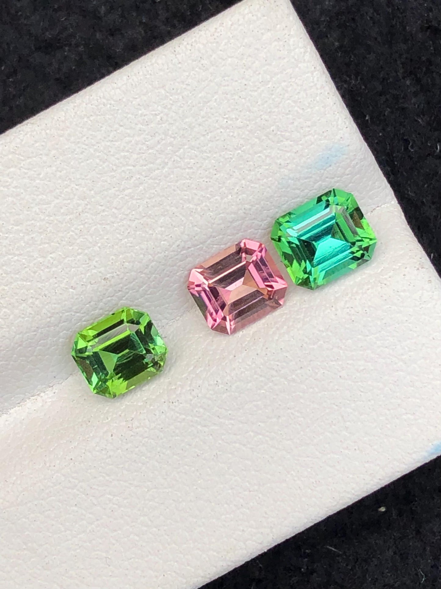 2.70 cts bright pink & green tourmaline natural faceted