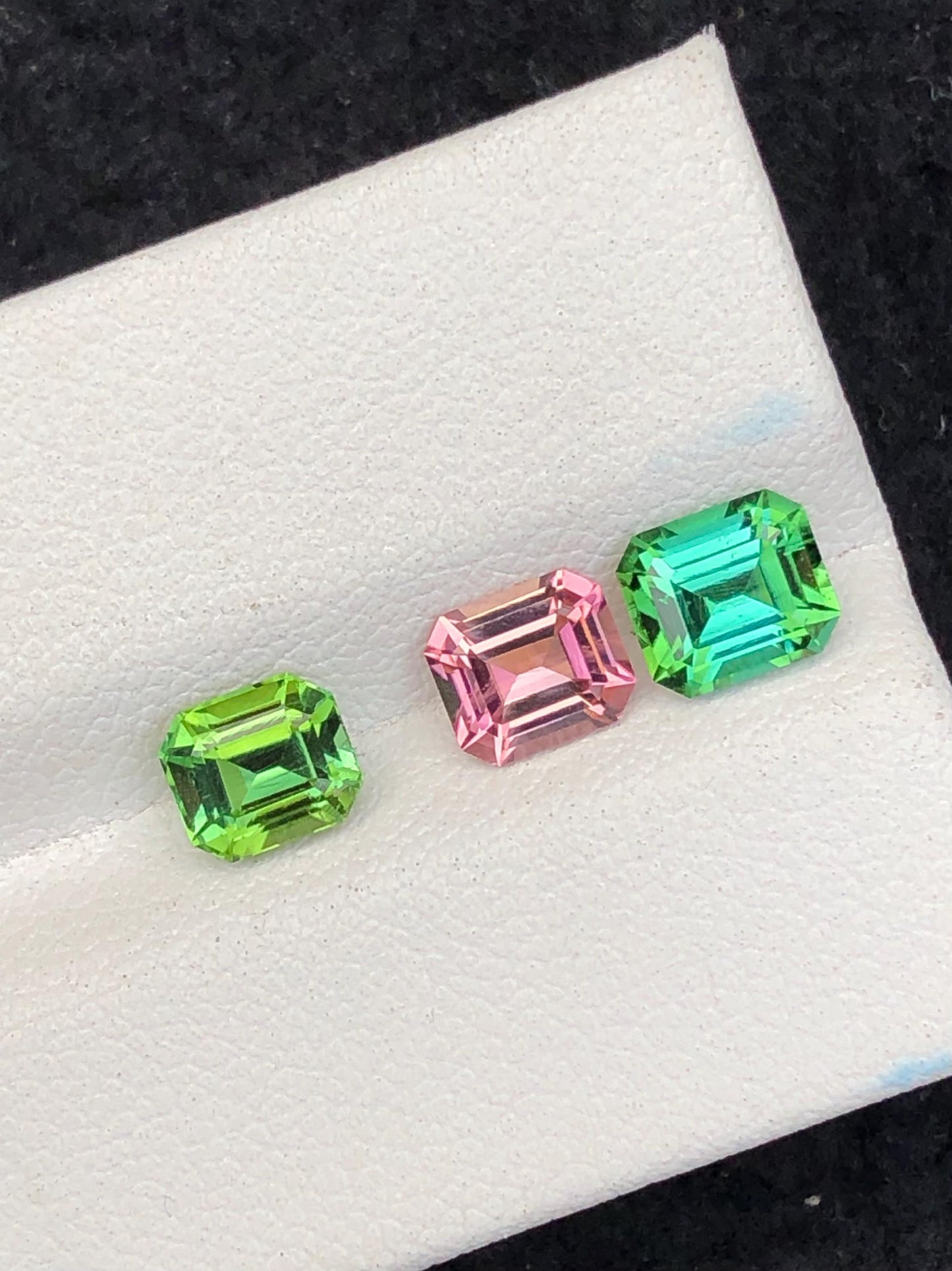 2.70 cts bright pink & green tourmaline natural faceted