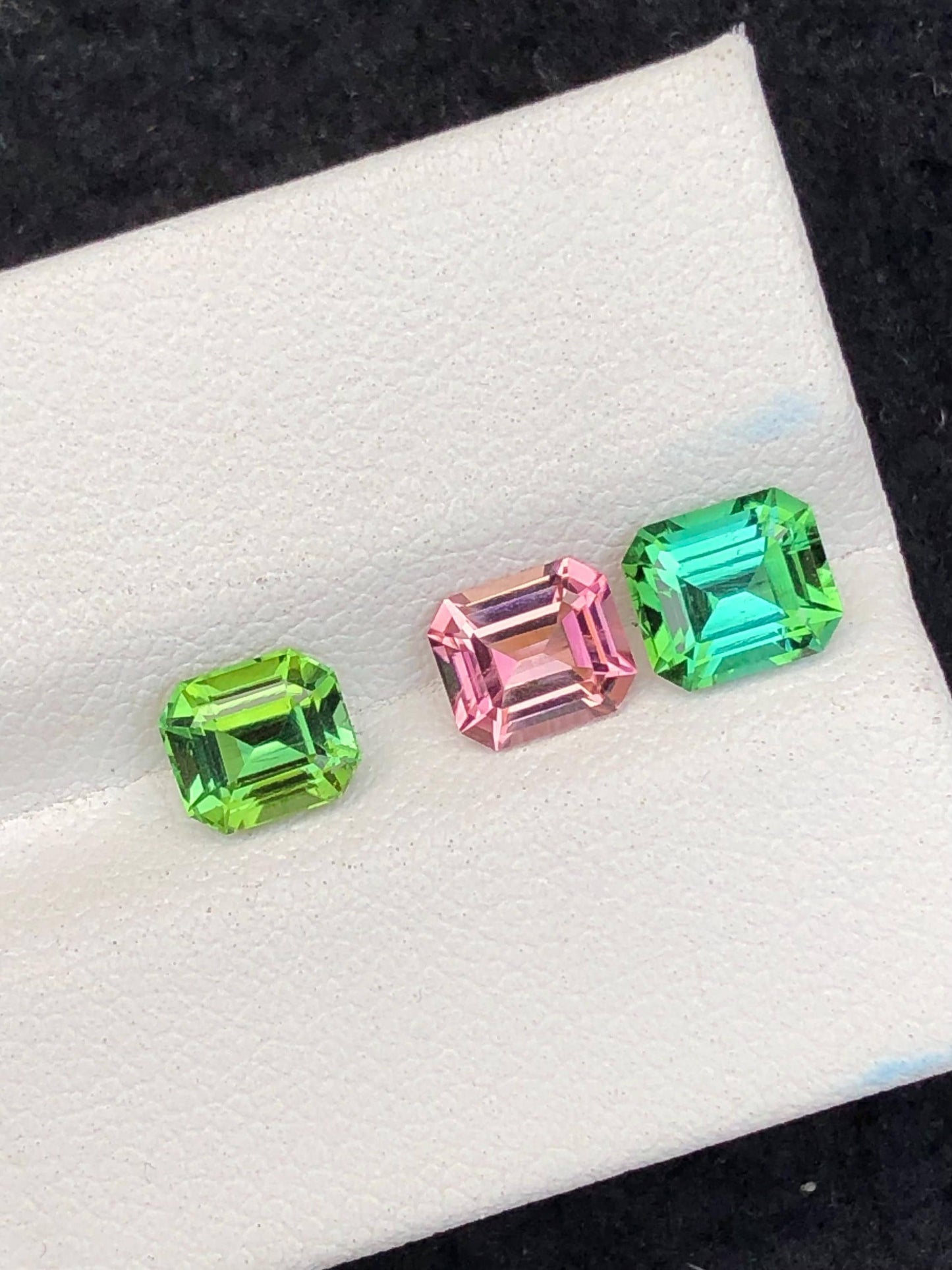 2.70 cts bright pink & green tourmaline natural faceted