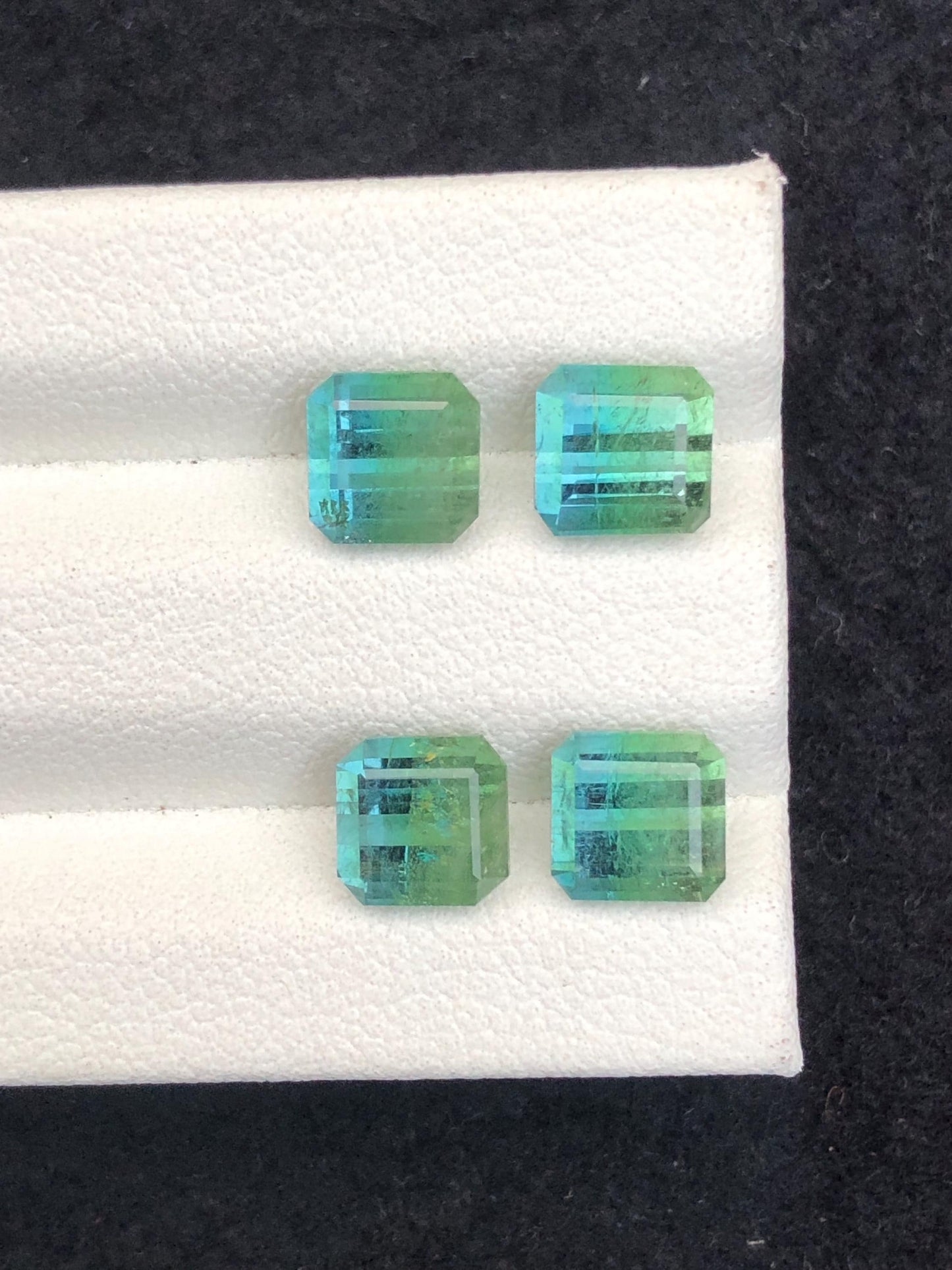 6.75 CTs unique bi colour tourmaline pairs natural faceted