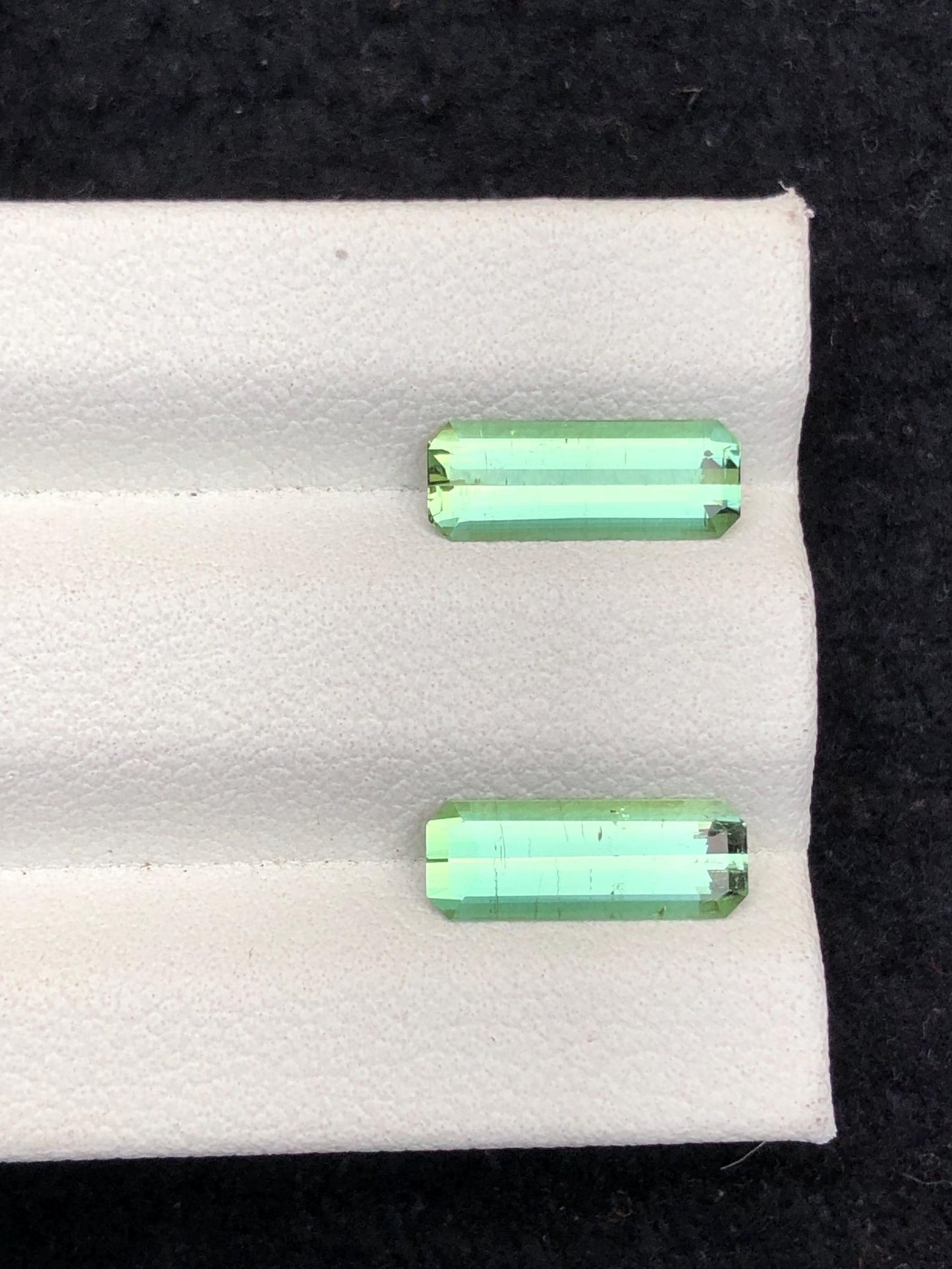 2.20 CTs green tourmaline pair natural faceted