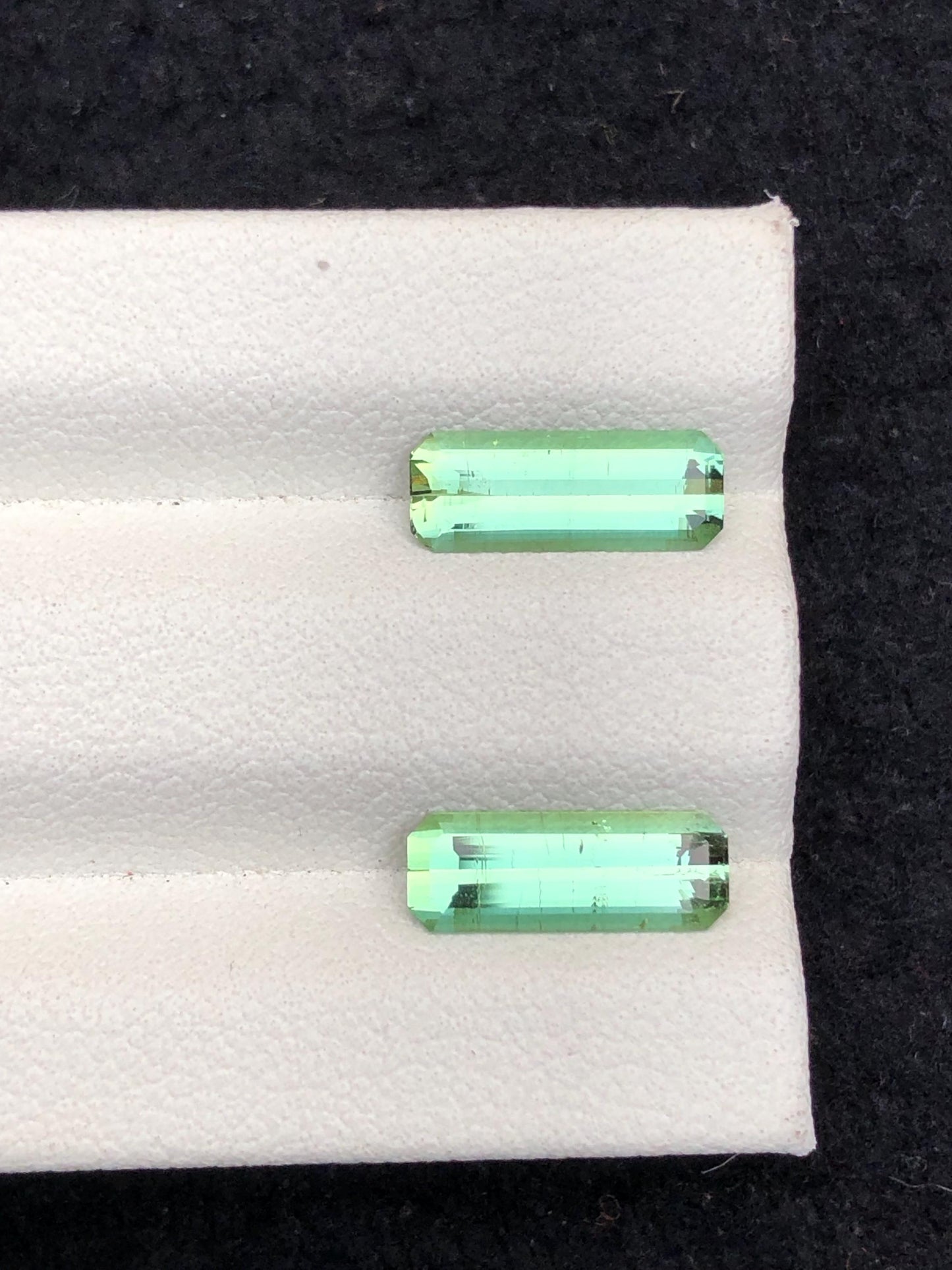 2.20 CTs green tourmaline pair natural faceted