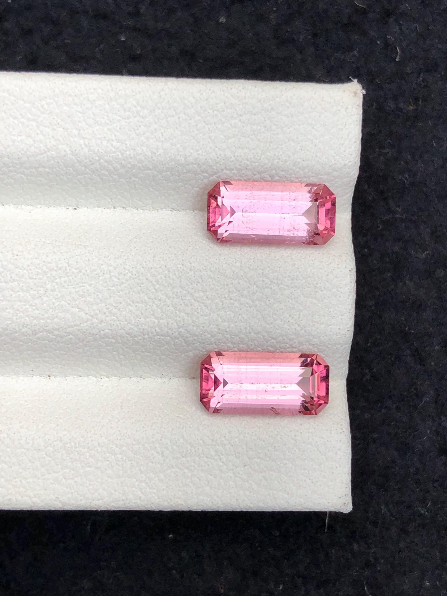 3 CTs pink tourmaline pair origin Afghanistan faceted natural