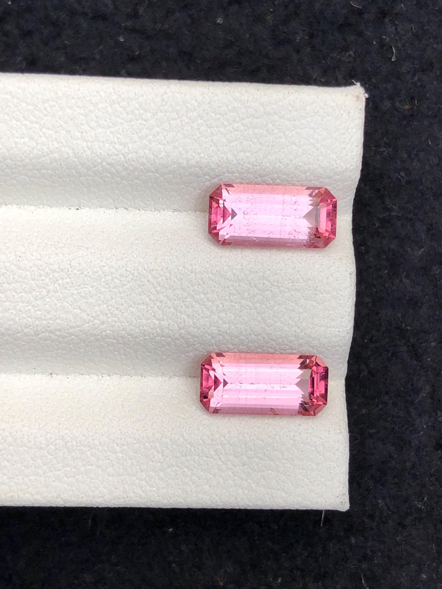 3 CTs pink tourmaline pair origin Afghanistan faceted natural