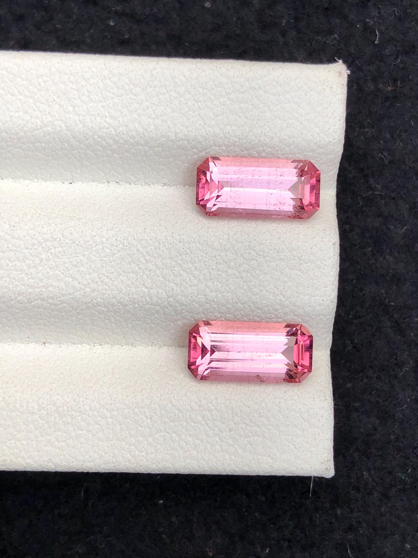 3 CTs pink tourmaline pair origin Afghanistan faceted natural