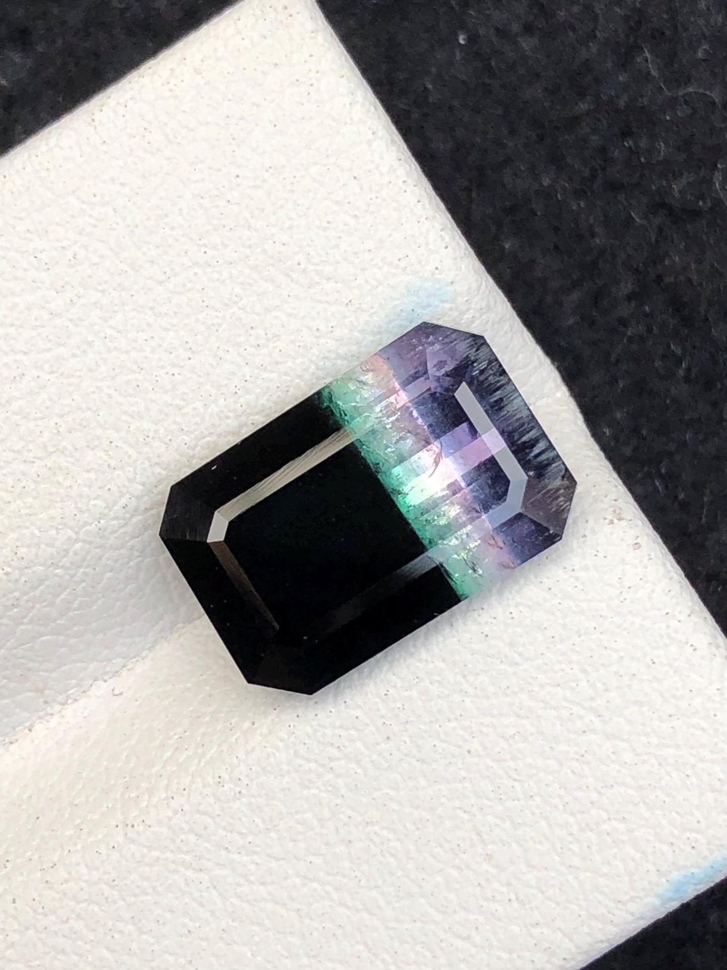 5.65 CTs unique tri colour tourmaline origin Afghanistan