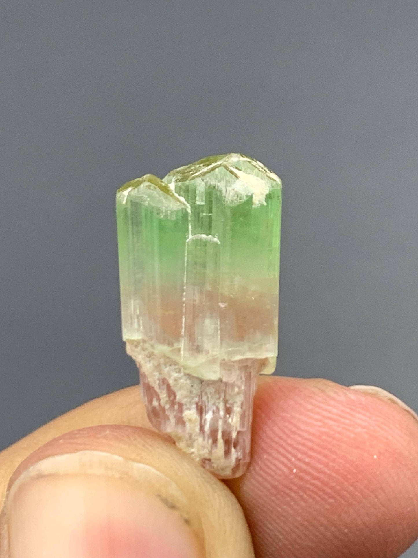 15.80 CTs unique bi colour tourmaline crystal