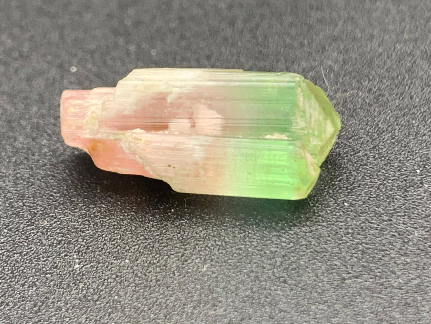 15.80 CTs unique bi colour tourmaline crystal