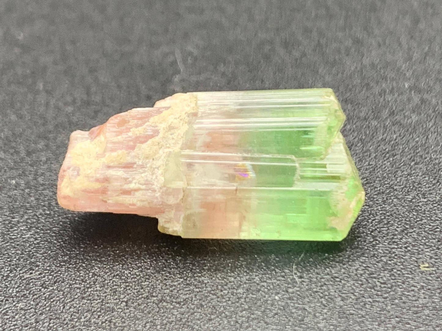 15.80 CTs unique bi colour tourmaline crystal