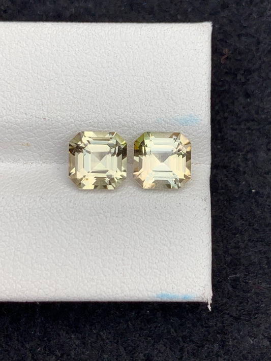 3.20 CTs yellow tourmaline pair origin Afghanistan