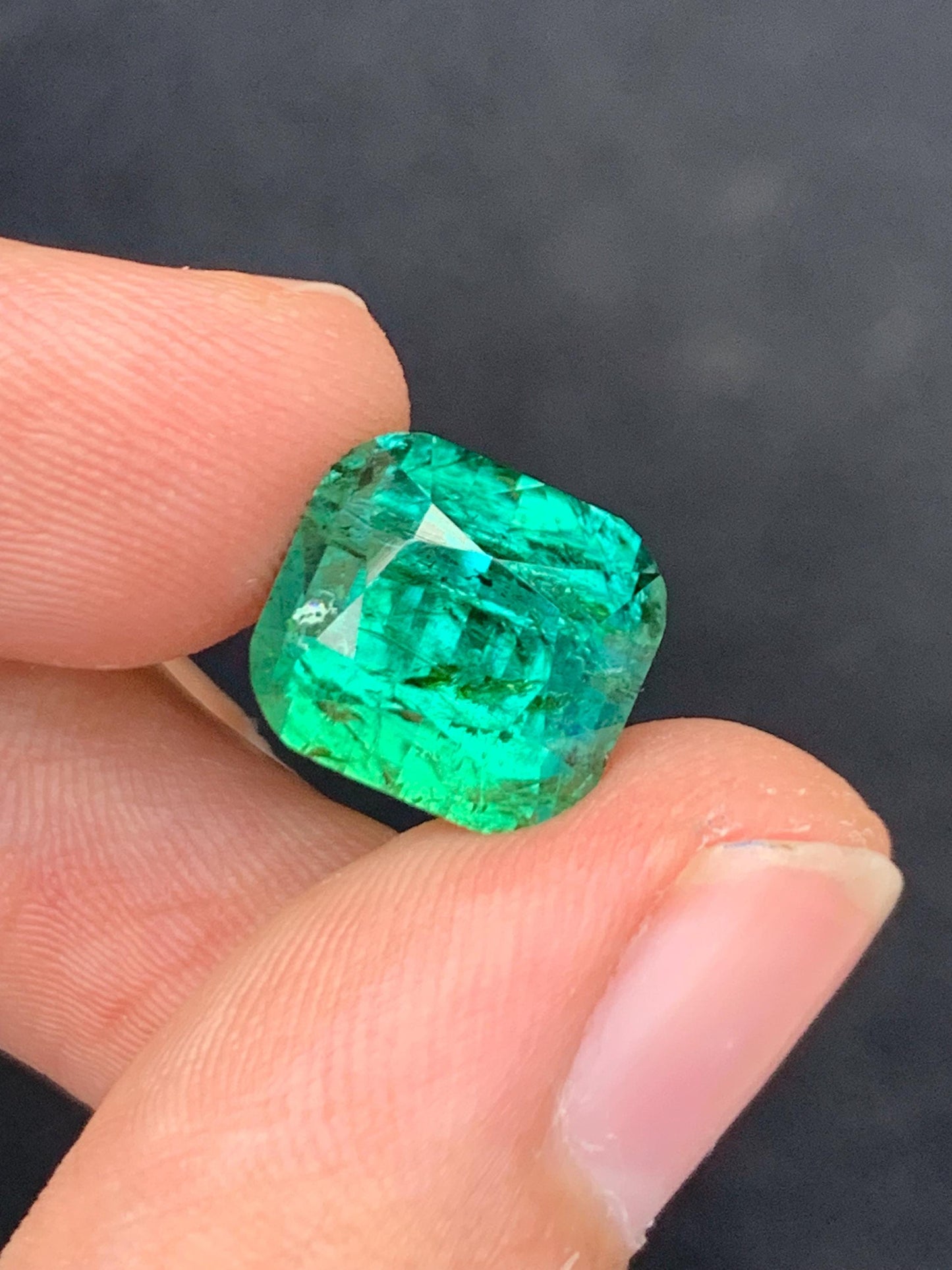 9.8 CTs blue green tourmaline faceted natural