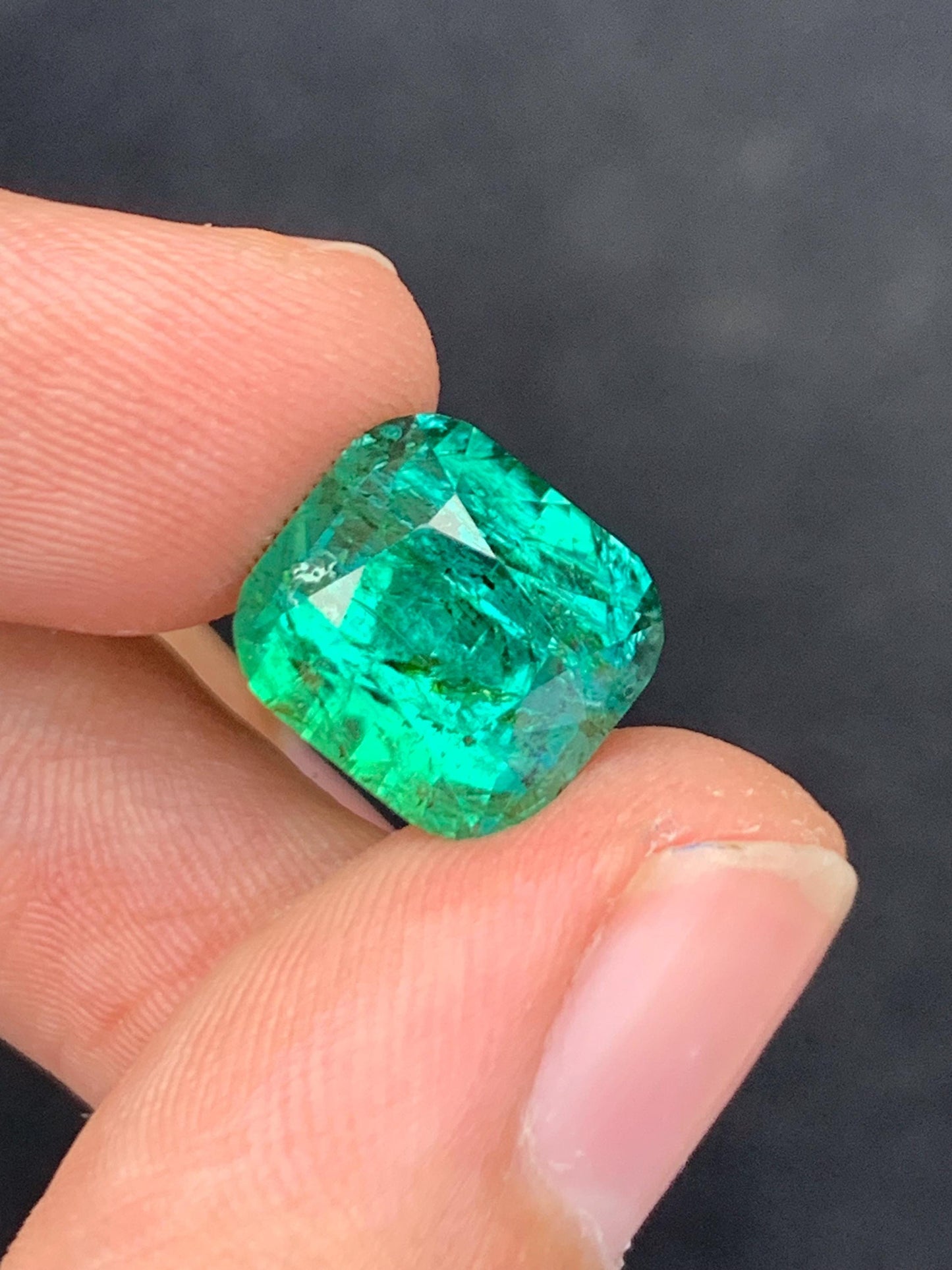 9.8 CTs blue green tourmaline faceted natural