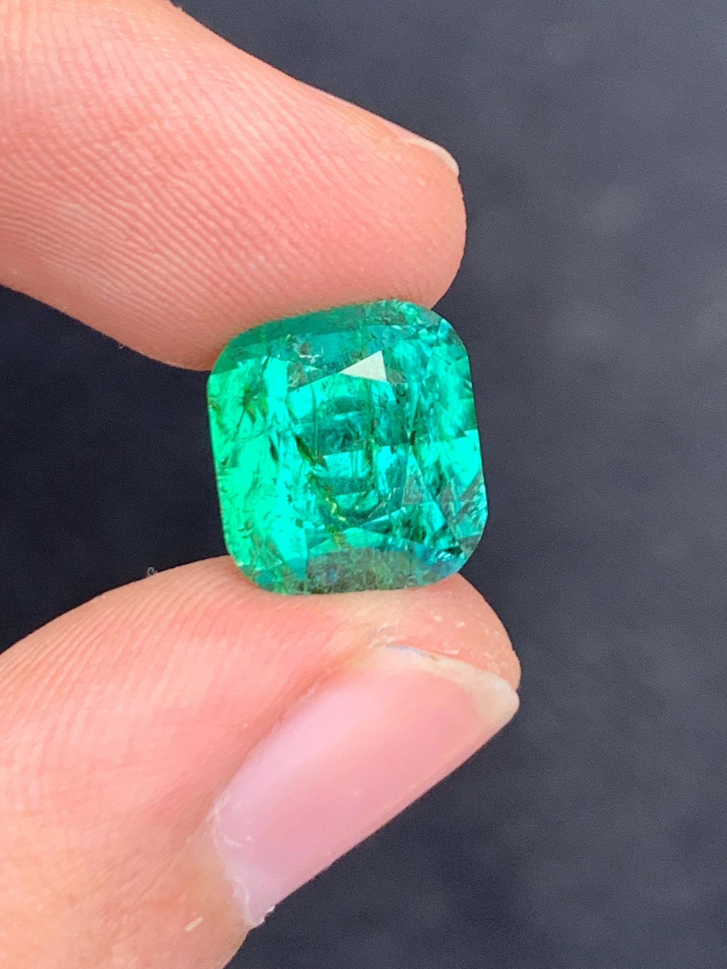 9.8 CTs blue green tourmaline faceted natural