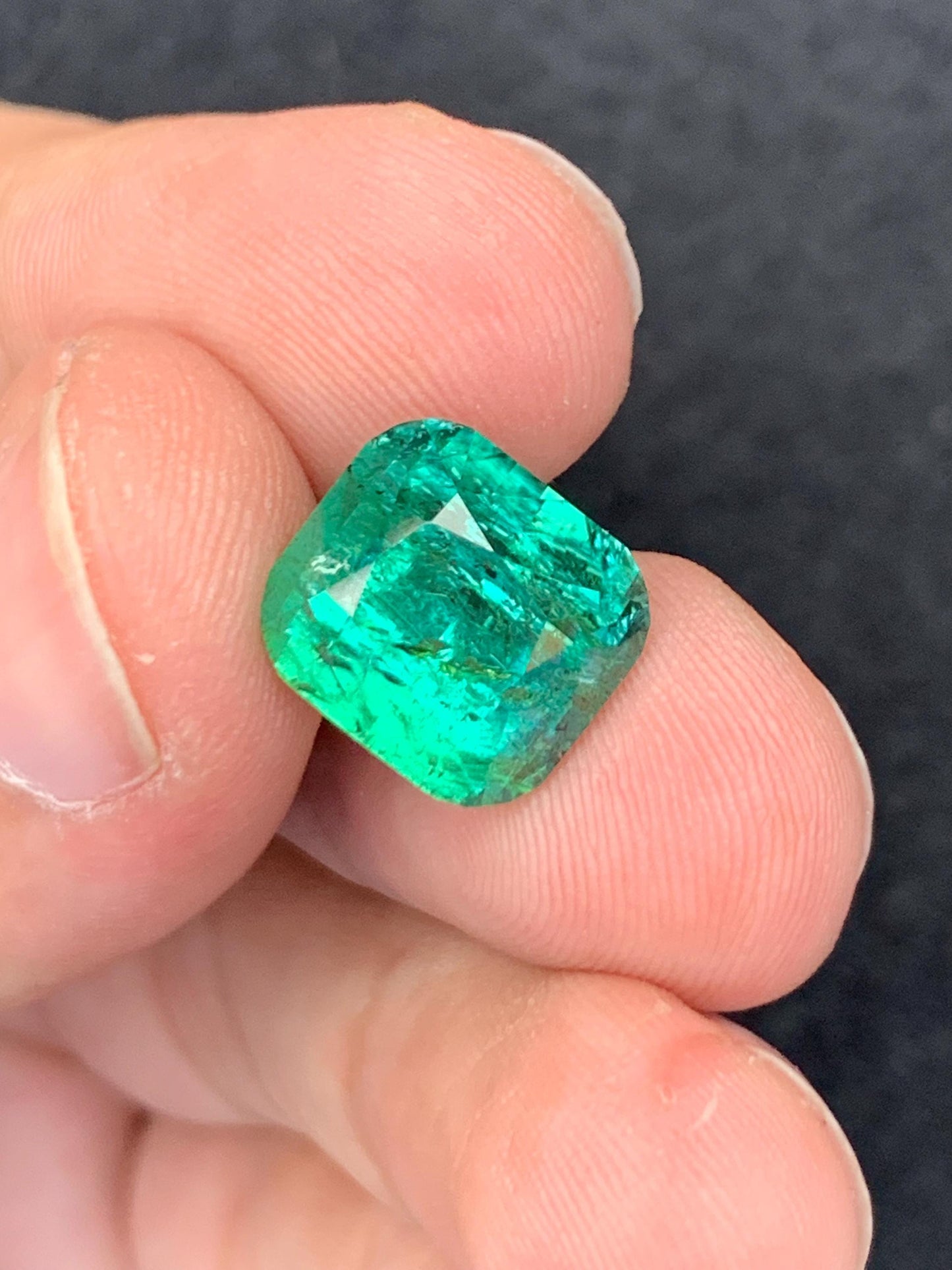 9.8 CTs blue green tourmaline faceted natural