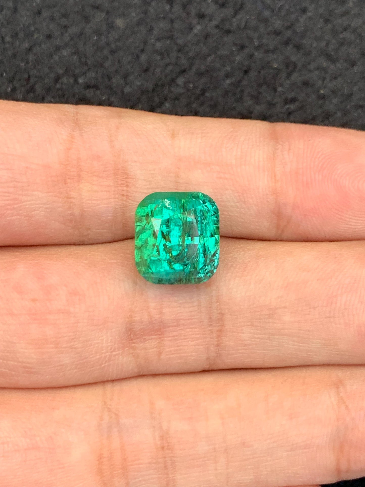 9.8 CTs blue green tourmaline faceted natural