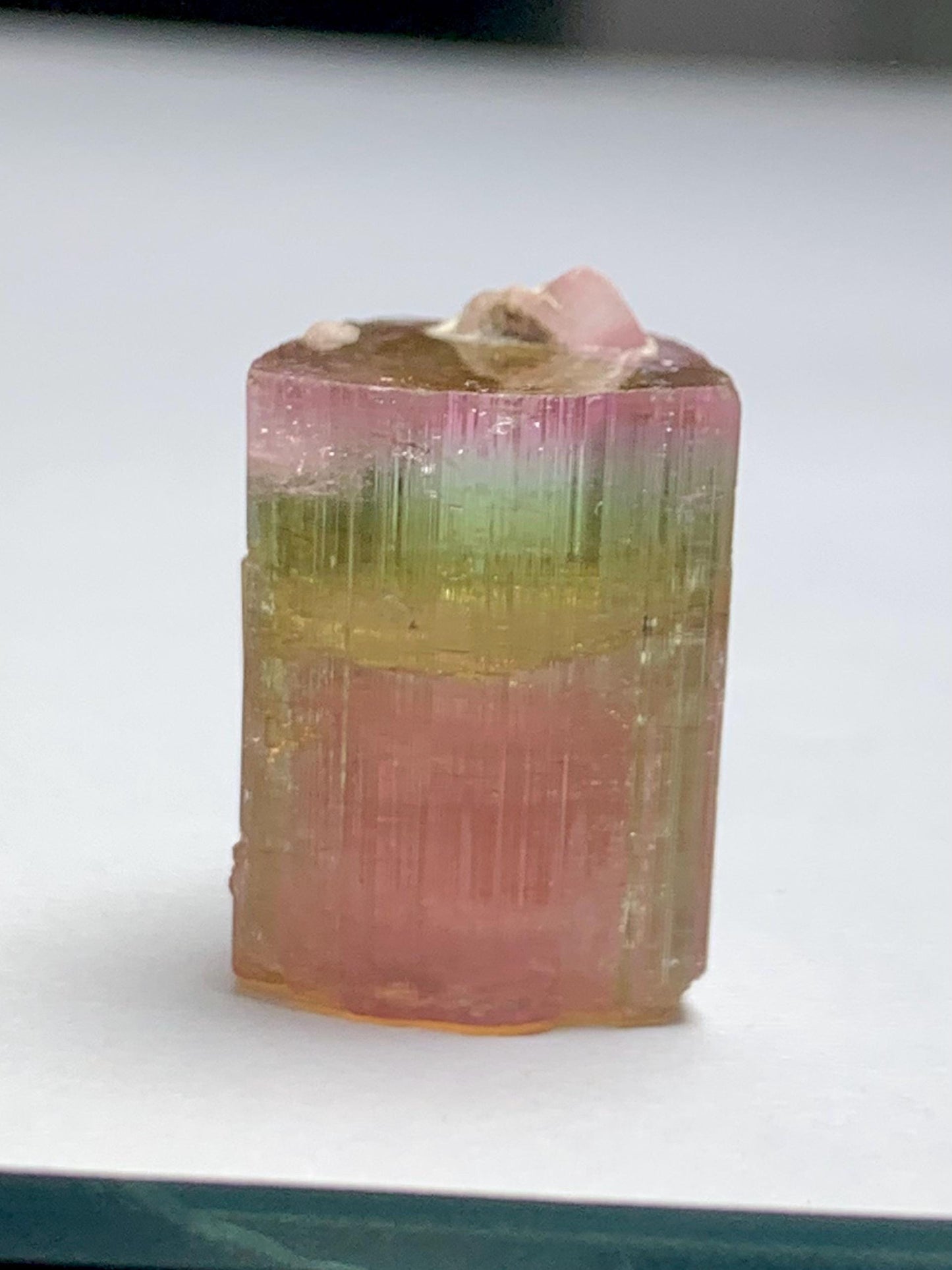 28.70 CTs unique tri colour tourmaline crystal natural