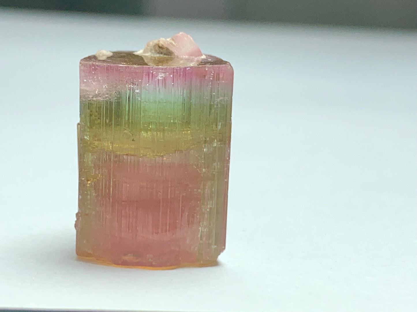 28.70 CTs unique tri colour tourmaline crystal natural