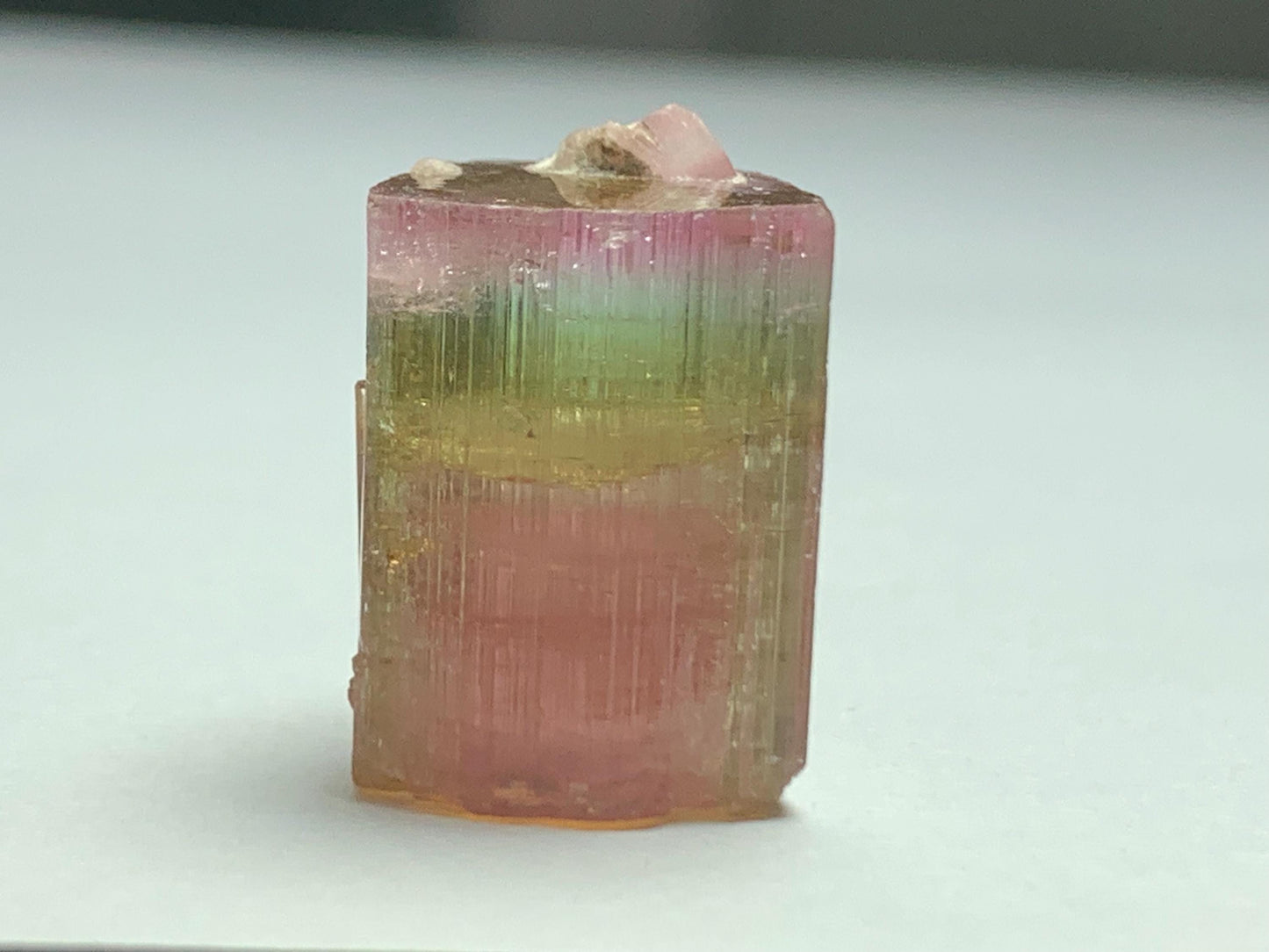 28.70 CTs unique tri colour tourmaline crystal natural