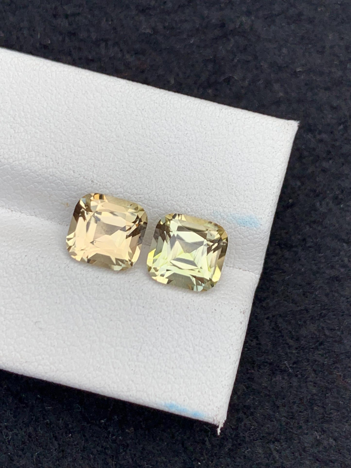 4.50 CTs yellow tourmaline pair natural faceted