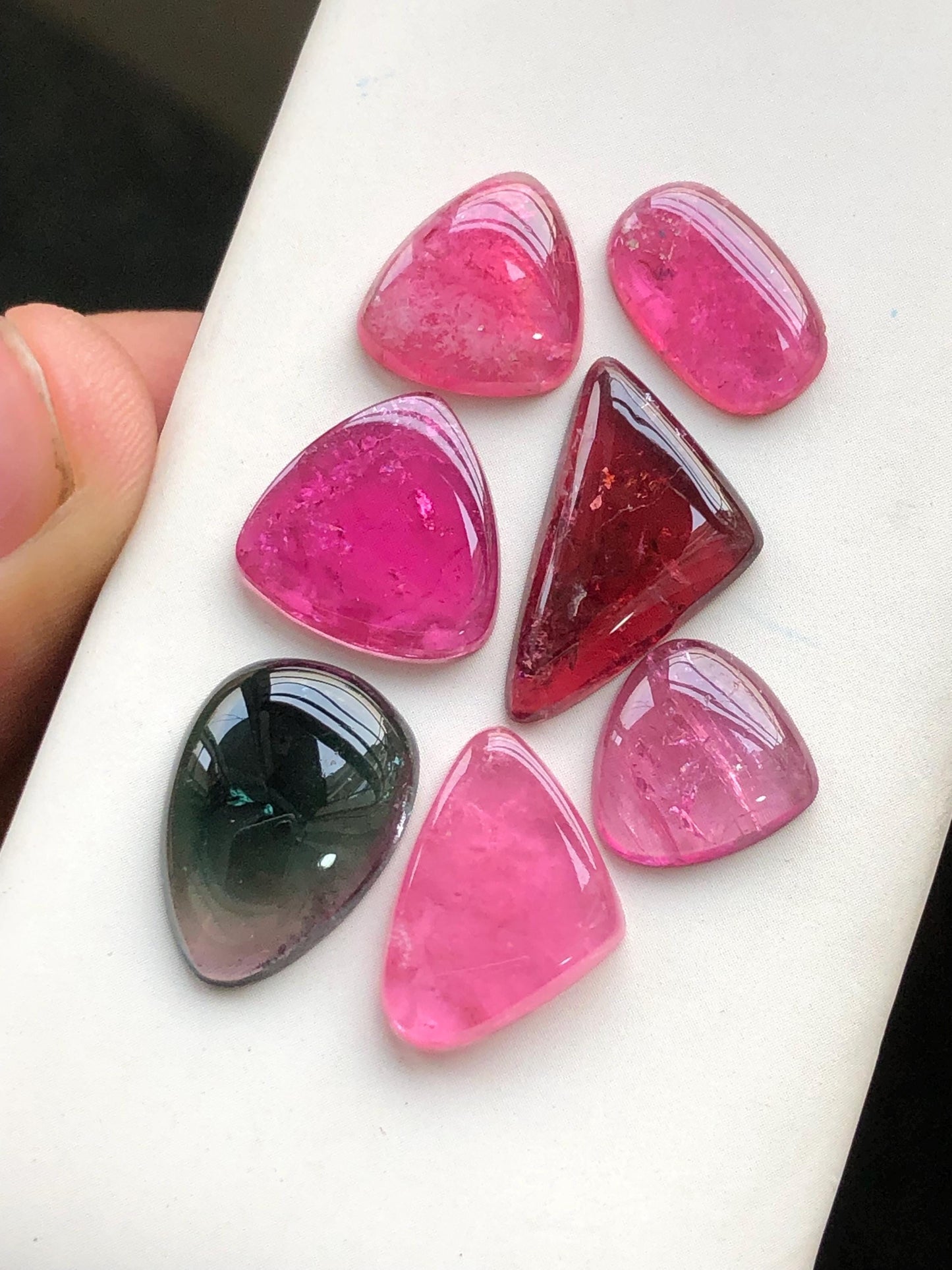 40.20 carats Tourmaline cabochons lot origin Afghanistan