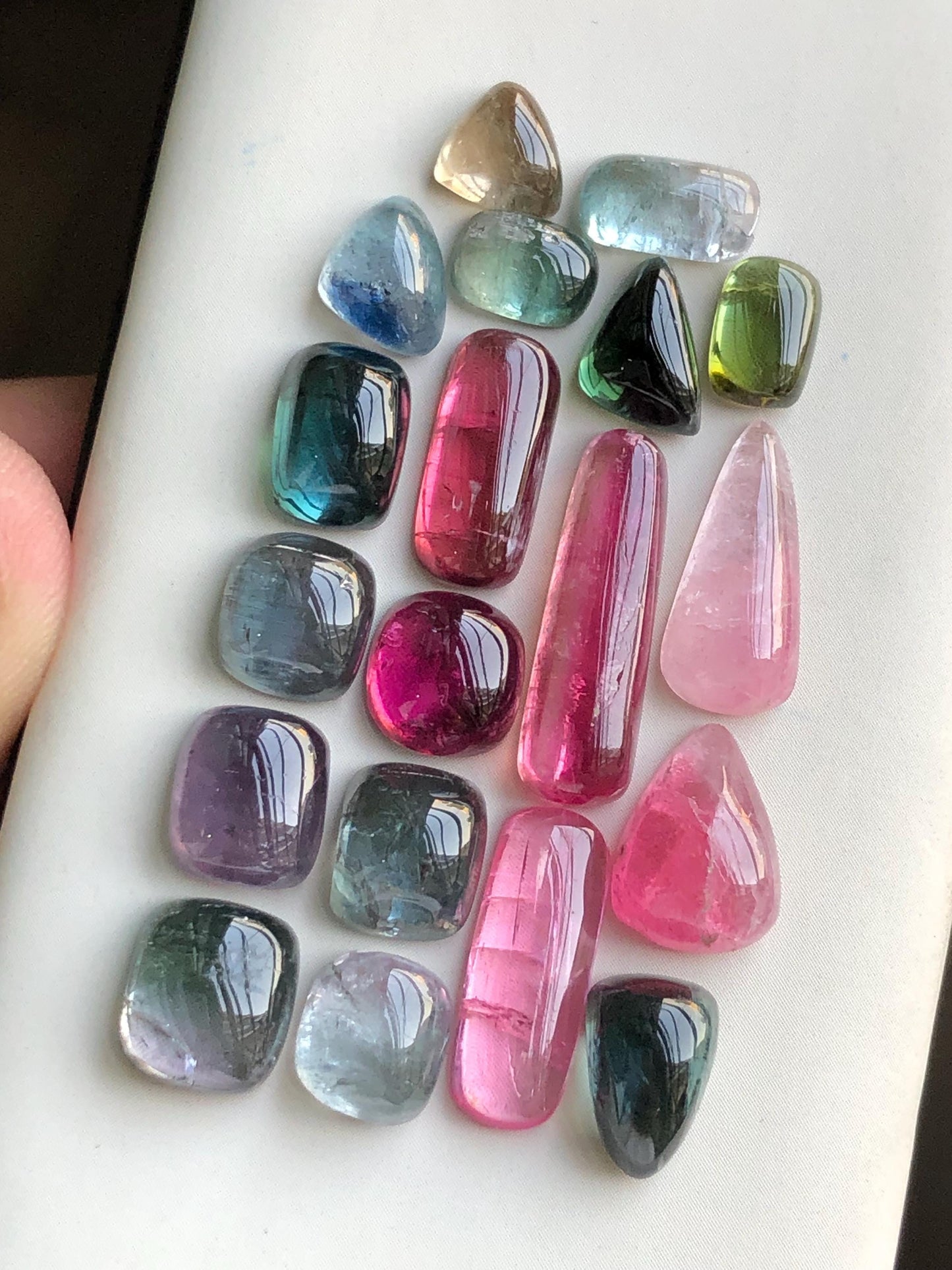 51 carats Multi tourmaline tourmaline cabochons lot