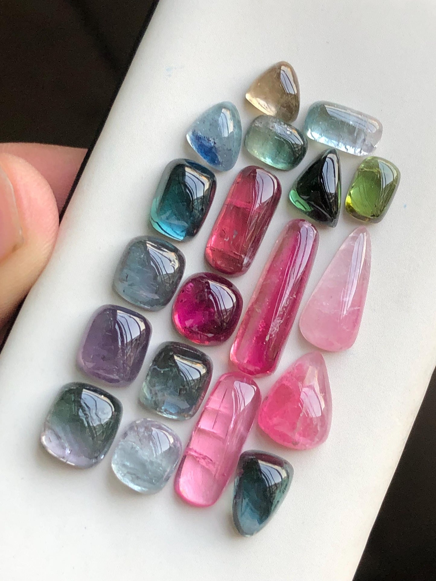 51 carats Multi tourmaline tourmaline cabochons lot