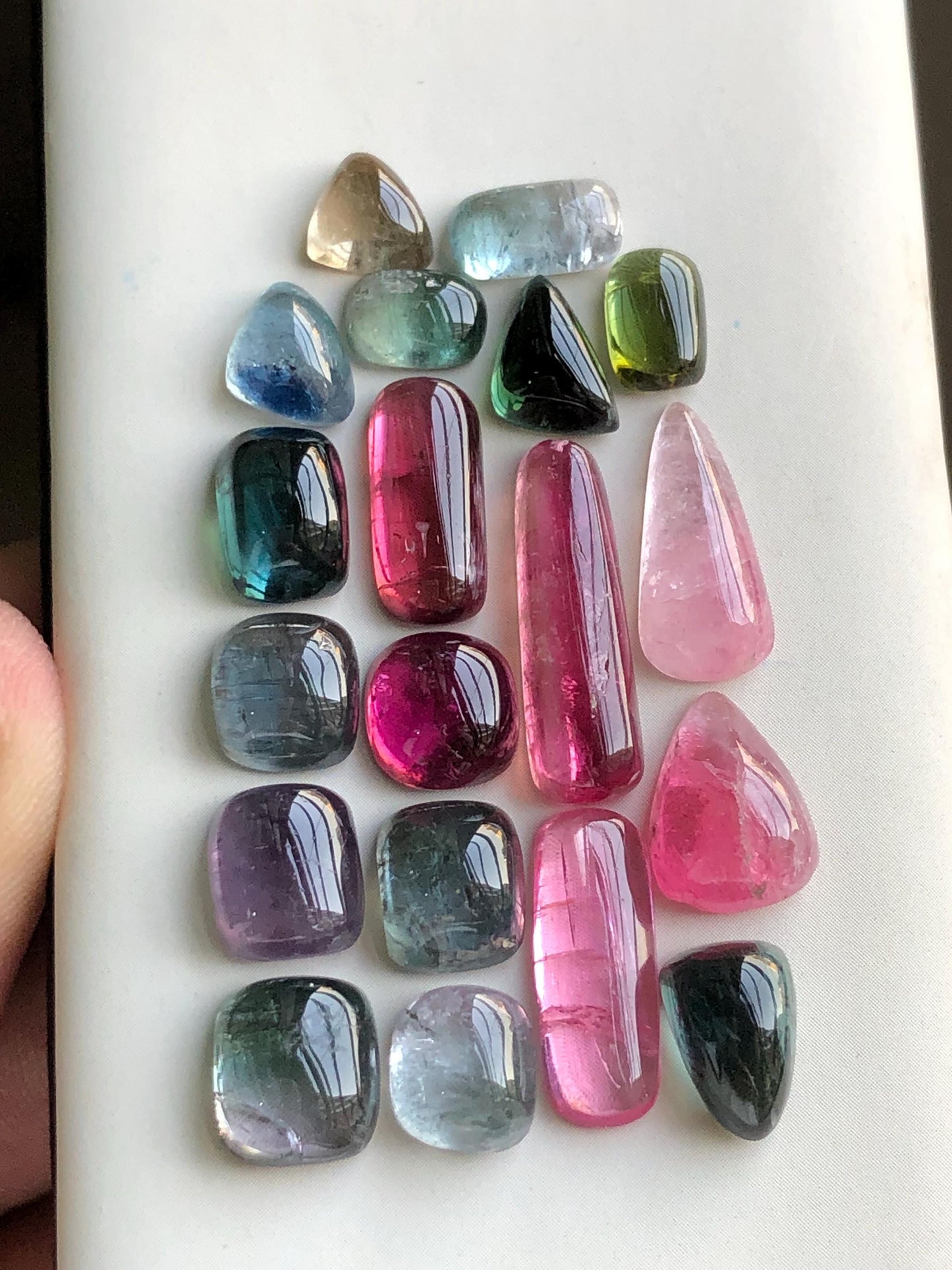 51 carats Multi tourmaline tourmaline cabochons lot