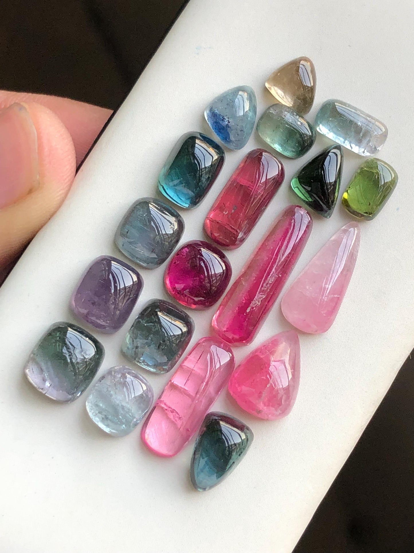 51 carats Multi tourmaline tourmaline cabochons lot