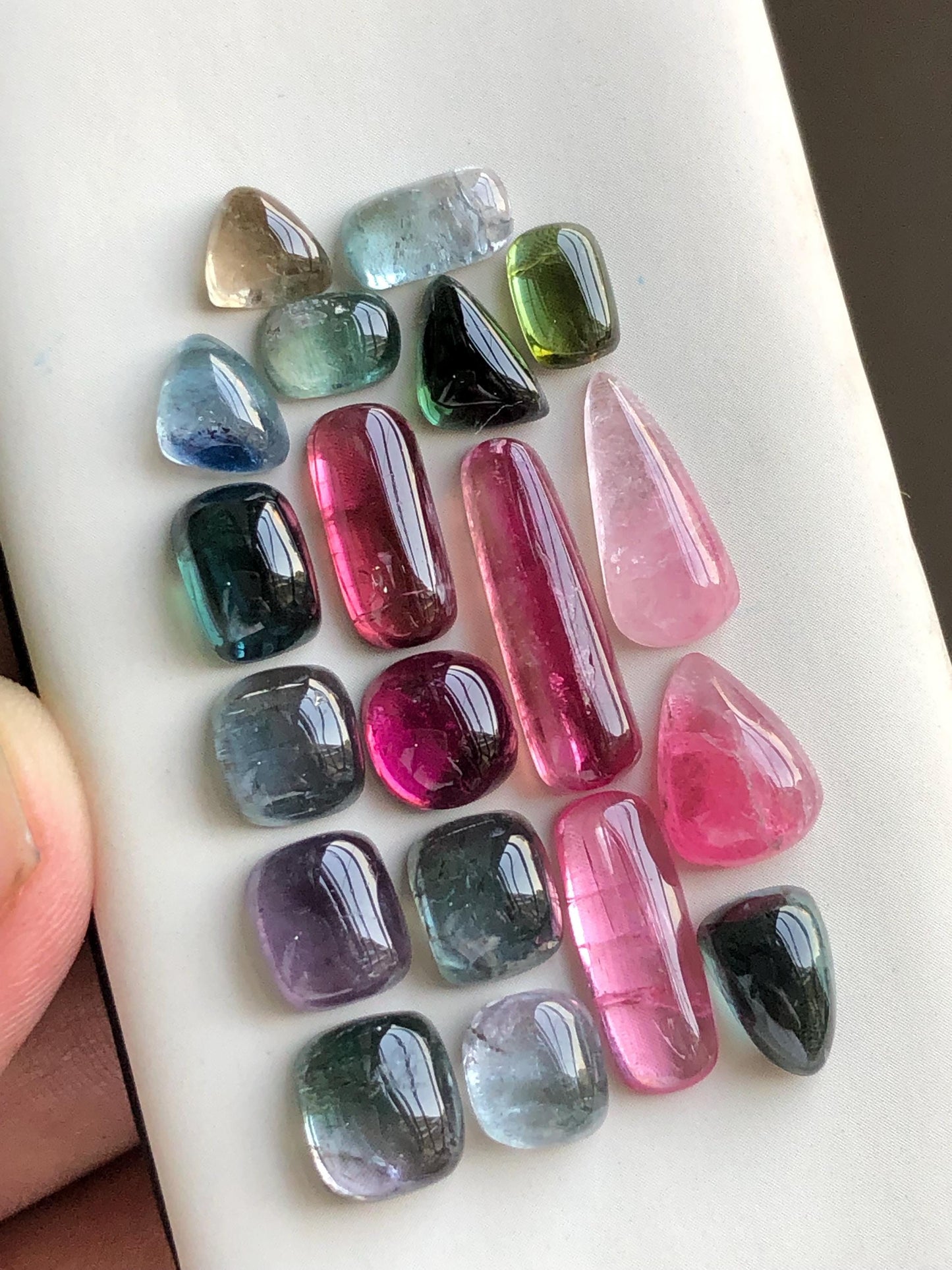 51 carats Multi tourmaline tourmaline cabochons lot