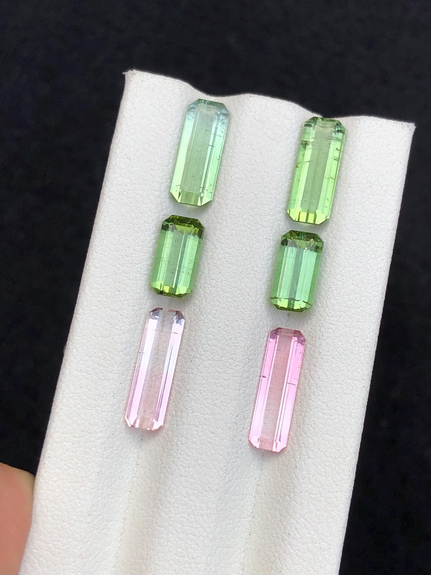 10.20 carats Faceted tourmaline pairs origin Afghanistan